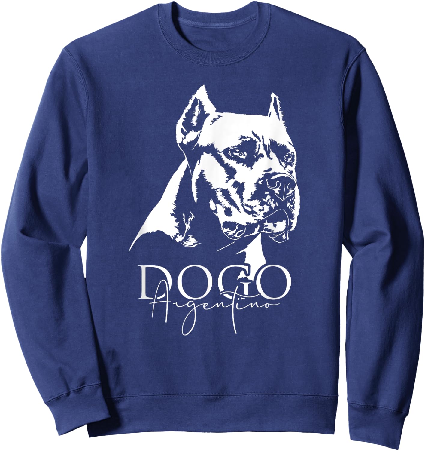 Funny Proud Dogo Argentino dog portrait gift present dog Sweatshirt - Sweatshirt | Navy