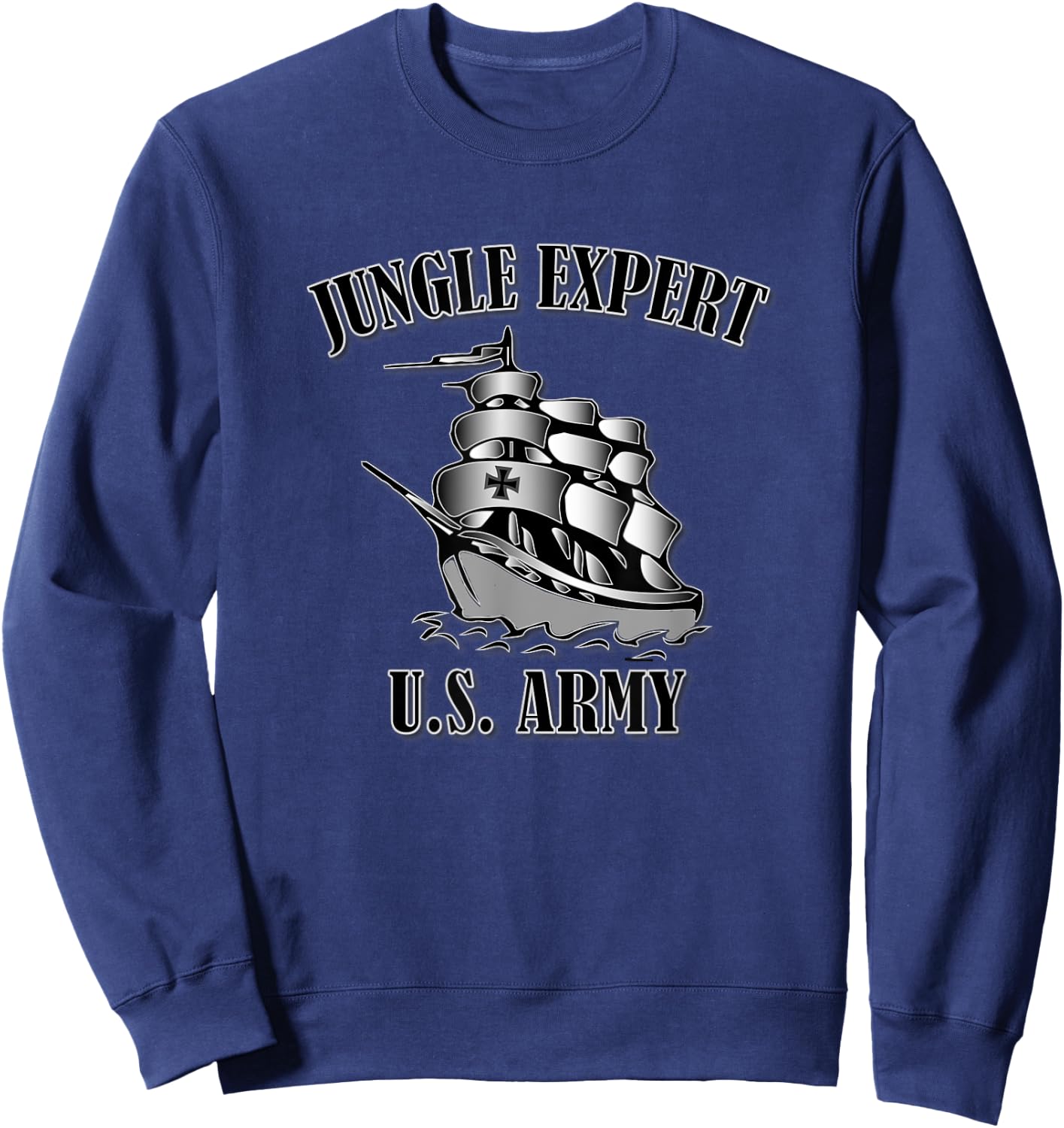 U.S. Army Jungle Expert (Front Design) Sweatshirt - Sweatshirt | Navy