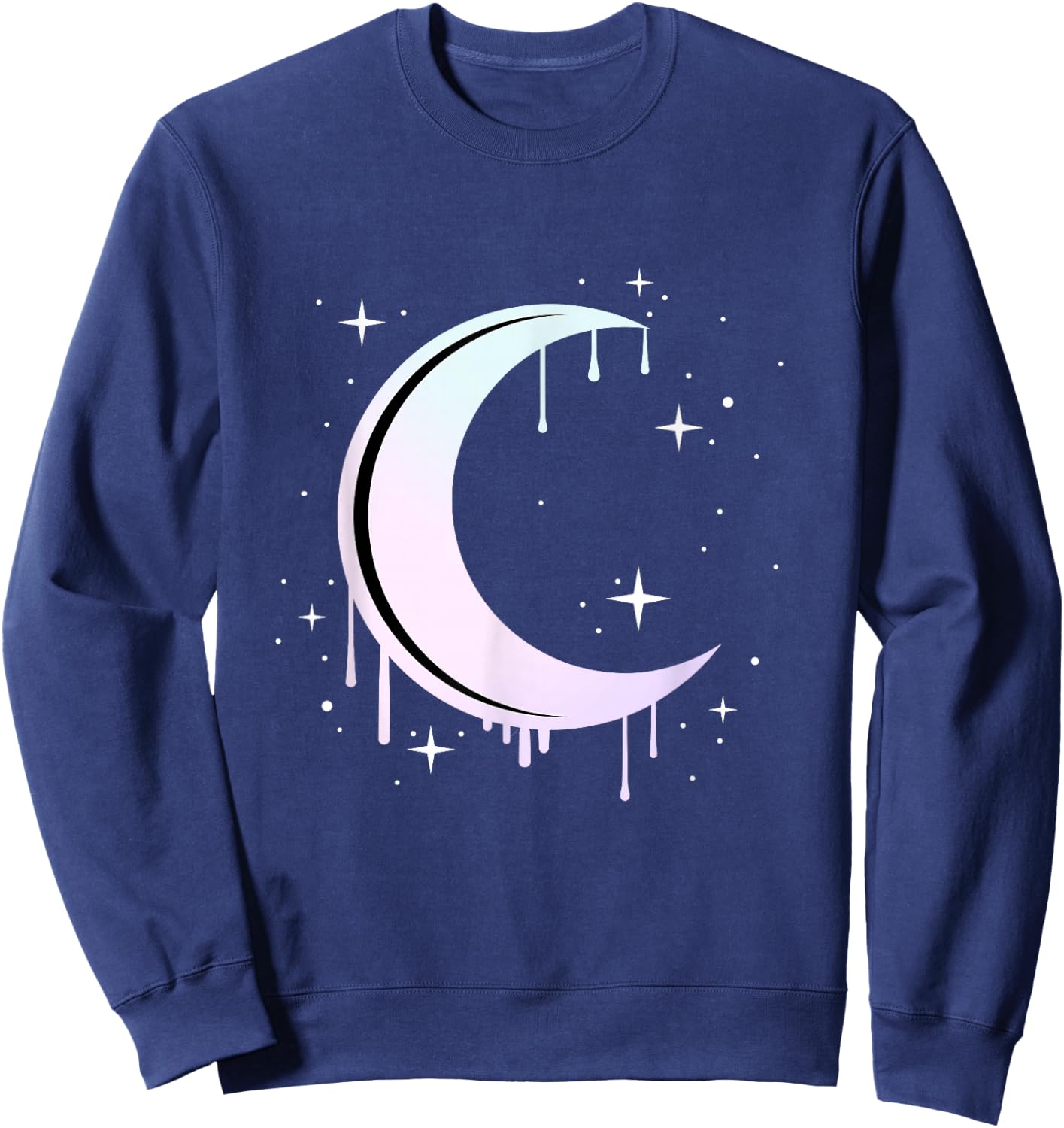 Pastel Moon Kawaii Pastel Goth Sweatshirt - Sweatshirt | Navy