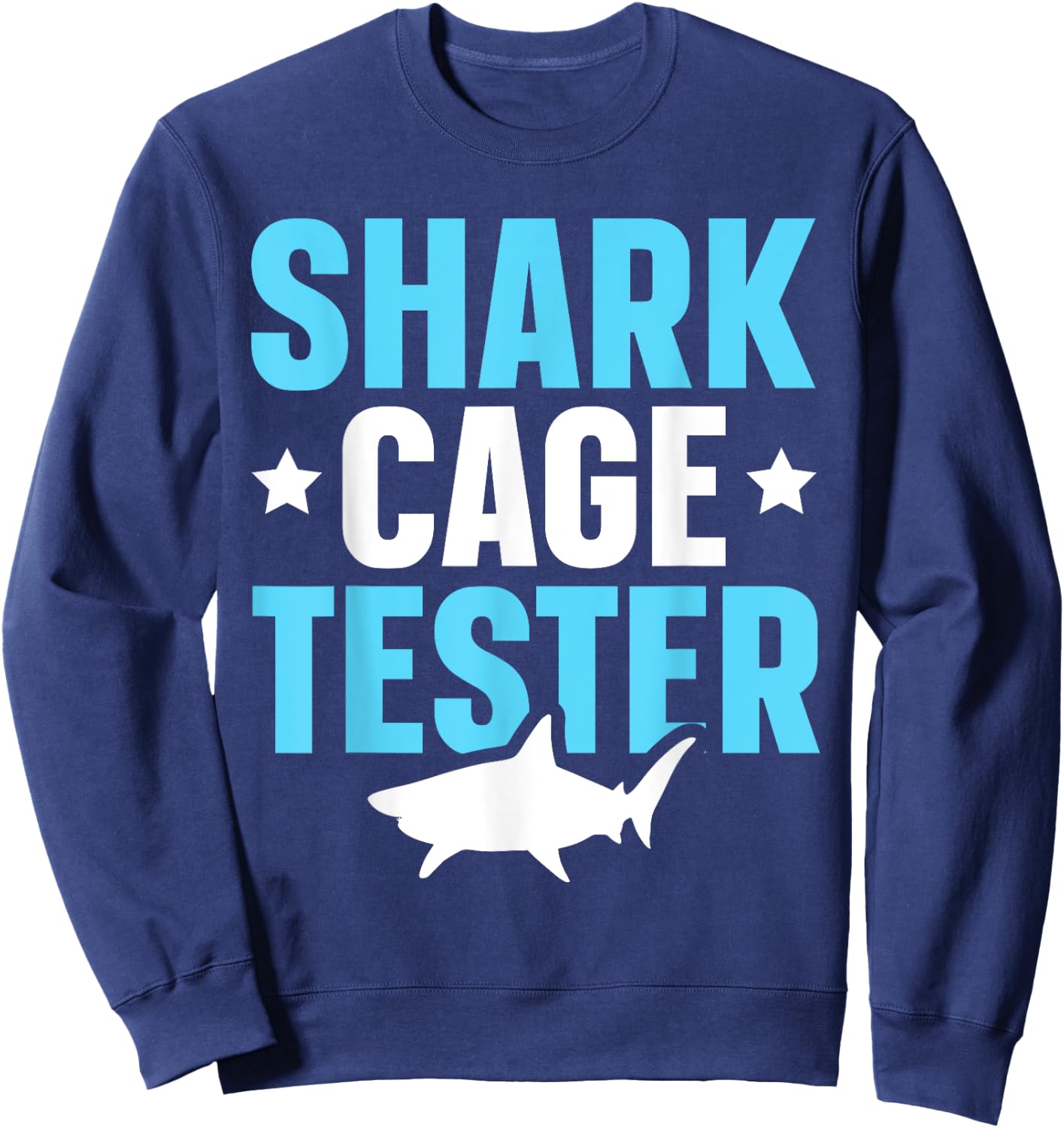 Shark Cage Tester Amputee One Leg Prosthetic User Sweatshirt - Sweatshirt | Navy