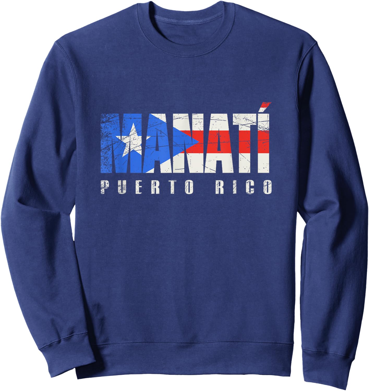 Puerto Rican flag Manatí Puerto Rico Sweatshirt - Sweatshirt | Navy