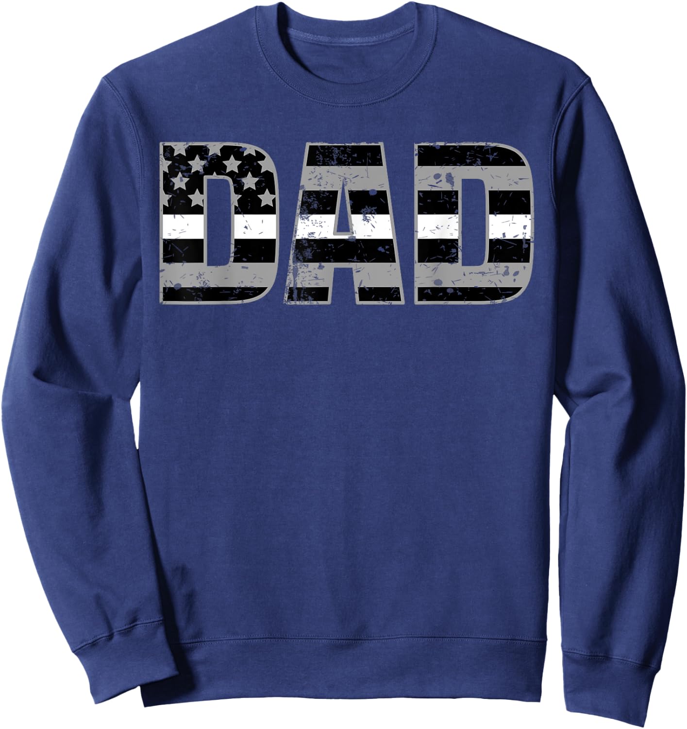 Ems Officer Dad Shirt Thin Line In White Daddy Father Shirt Sweatshirt - Sweatshirt | Navy