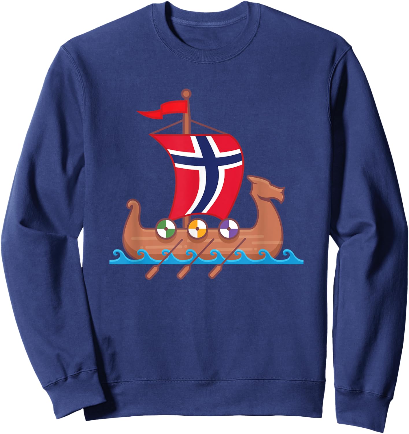 Norwegian Viking Ship Norway Sweatshirt - Sweatshirt | Navy