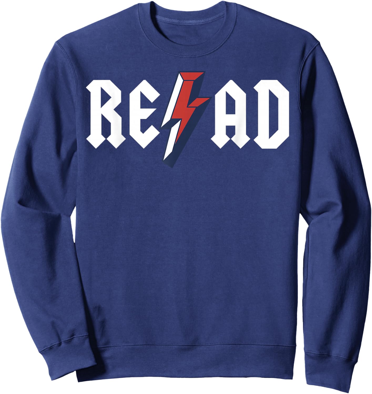 Read Rock N Roll Reading Rock Star Funny Books Lover Gift Sweatshirt - Sweatshirt | Navy