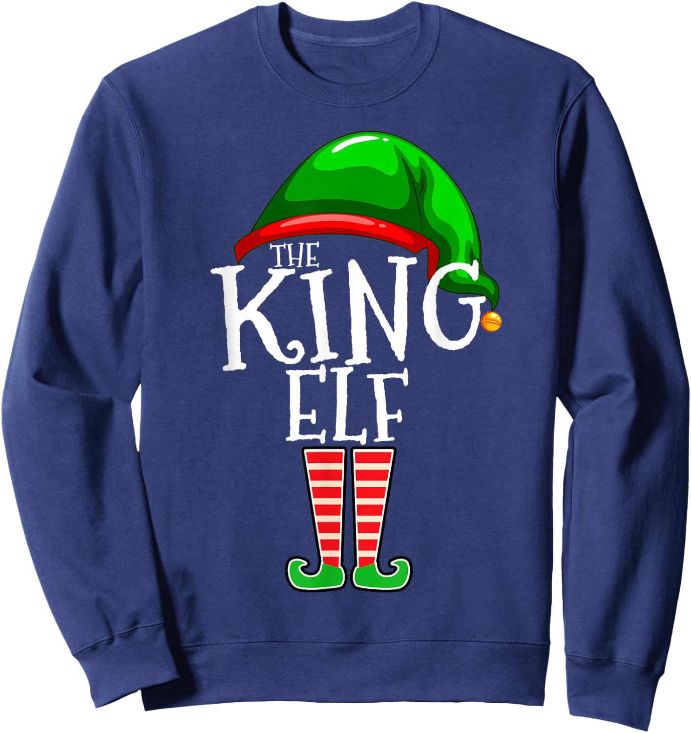 The King Elf Family Matching Group Christmas Gift Couple Sweatshirt - Sweatshirt | Navy