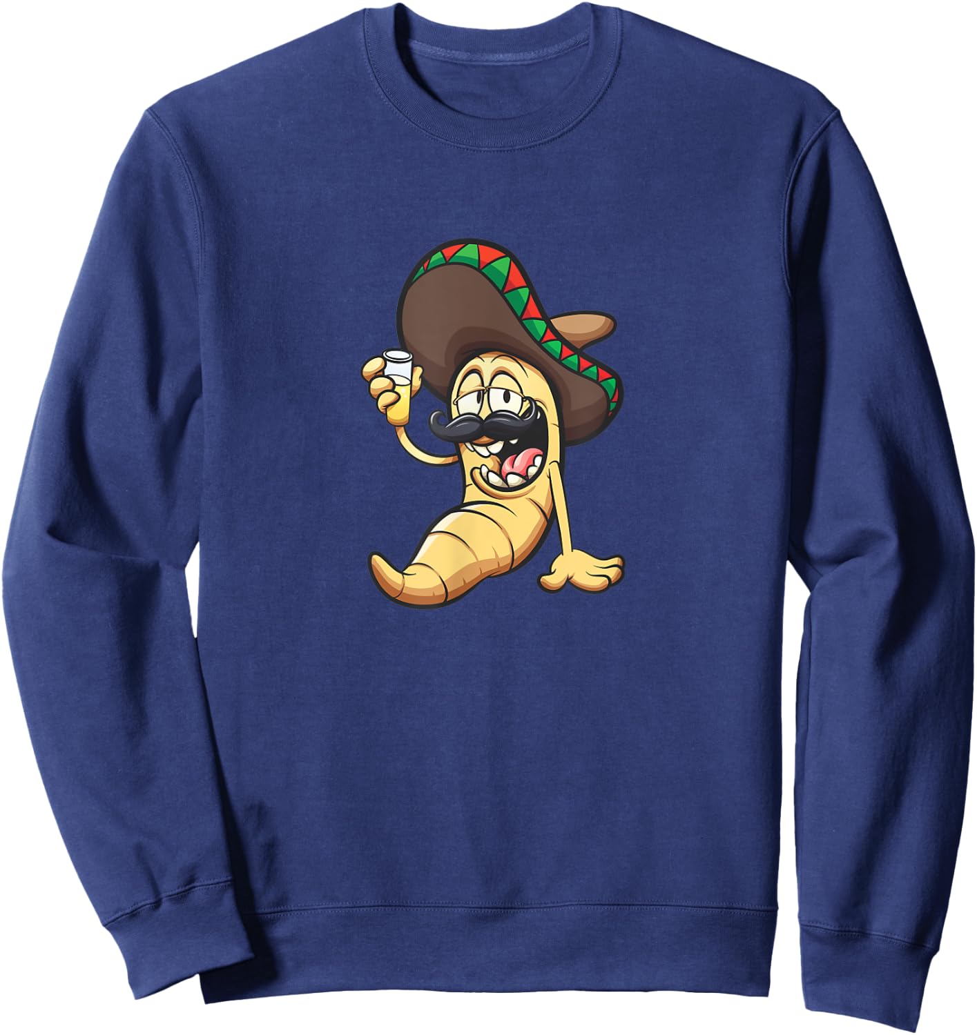 Gusano bigoton con sombrero Sweatshirt - Sweatshirt | Navy