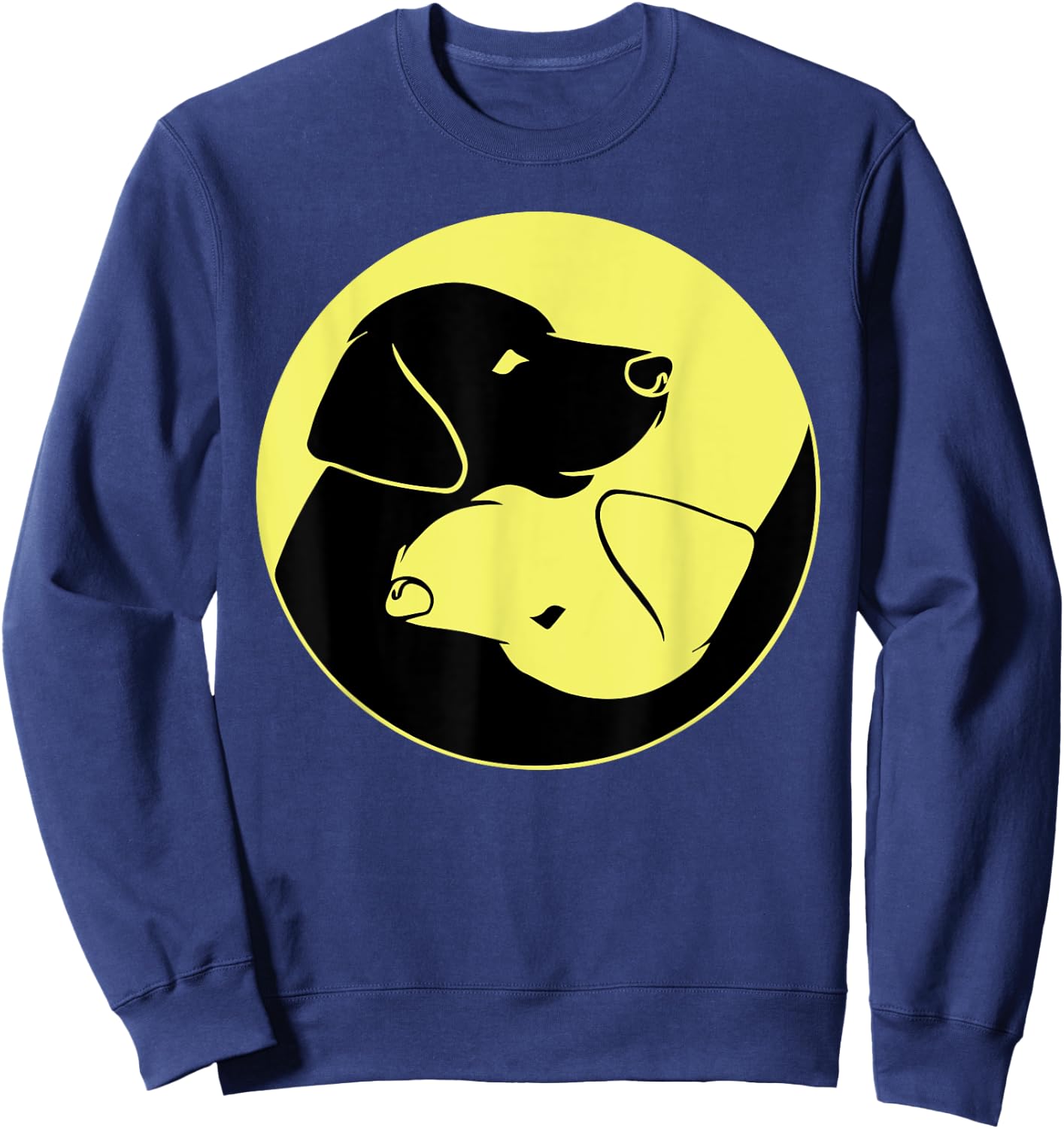 Funny Labrador Gift Women Cool Yellow And Black Lab Sweatshirt - Sweatshirt | Navy