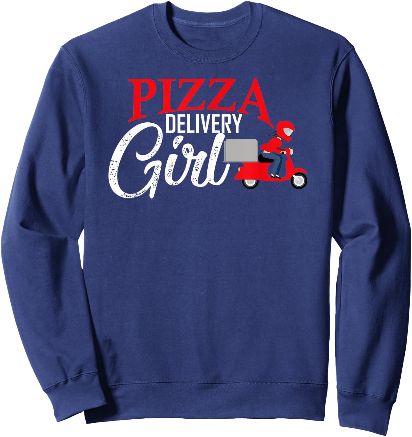 Pizza delivery girl matching pizza costume girls Sweatshirt - Sweatshirt | Navy