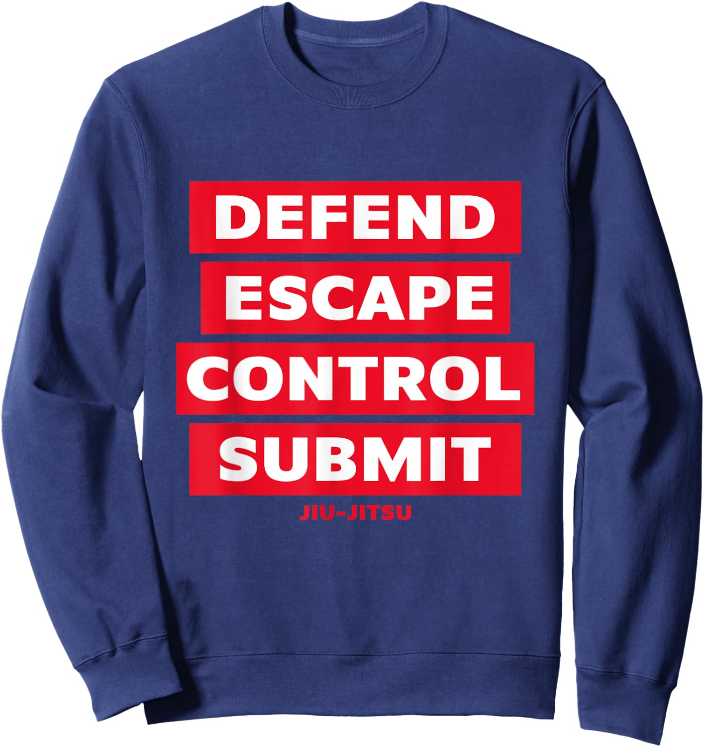 Defend Escape Control Submit DECS Jiu Jitsu MMA Sweatshirt - Sweatshirt | Navy