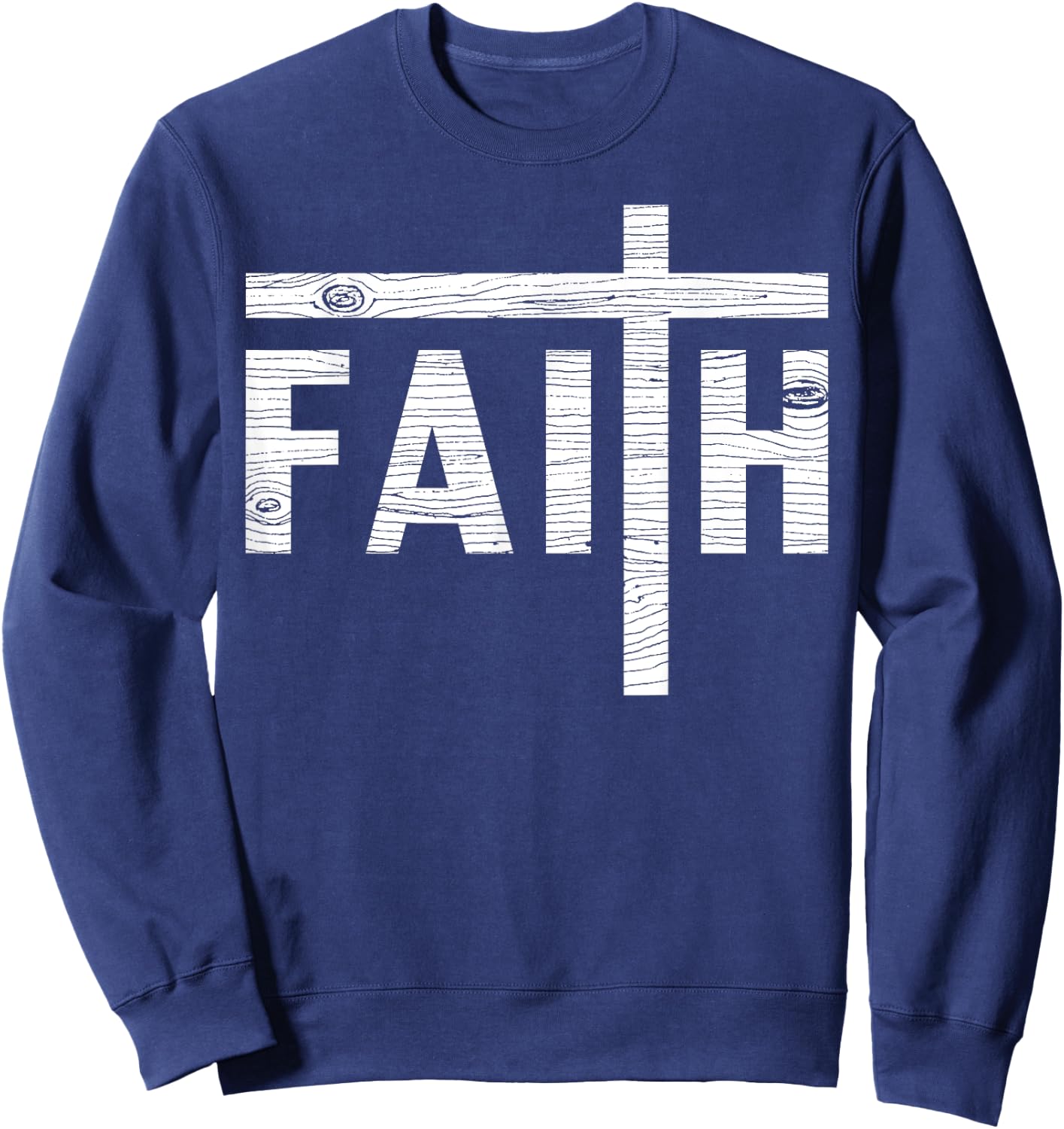 Christian Faith And Cross Jesus Believer Gift Women Sweatshirt - Sweatshirt | Navy