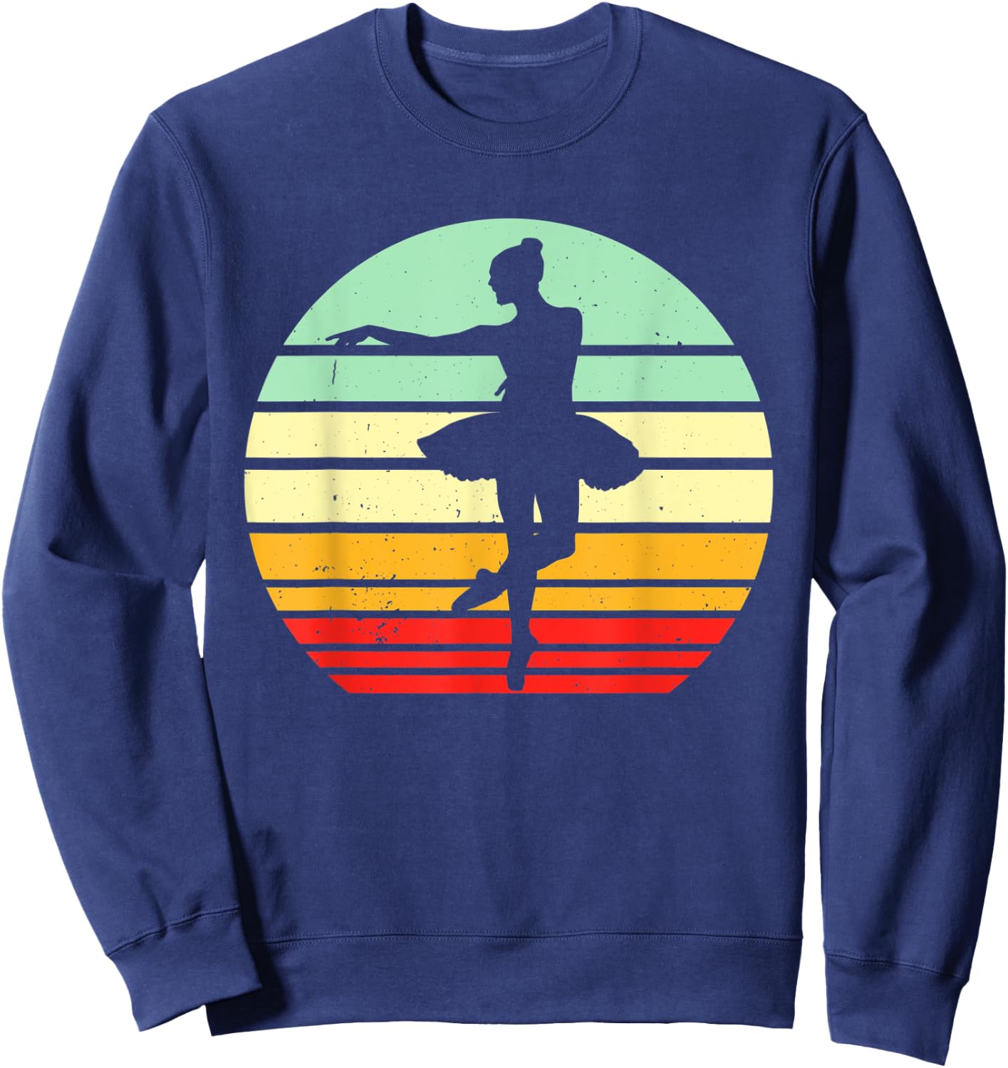 Vintage Ballet 80s Retro Ballerina Dancer Dance Pose Ballet Sweatshirt - Sweatshirt | Navy