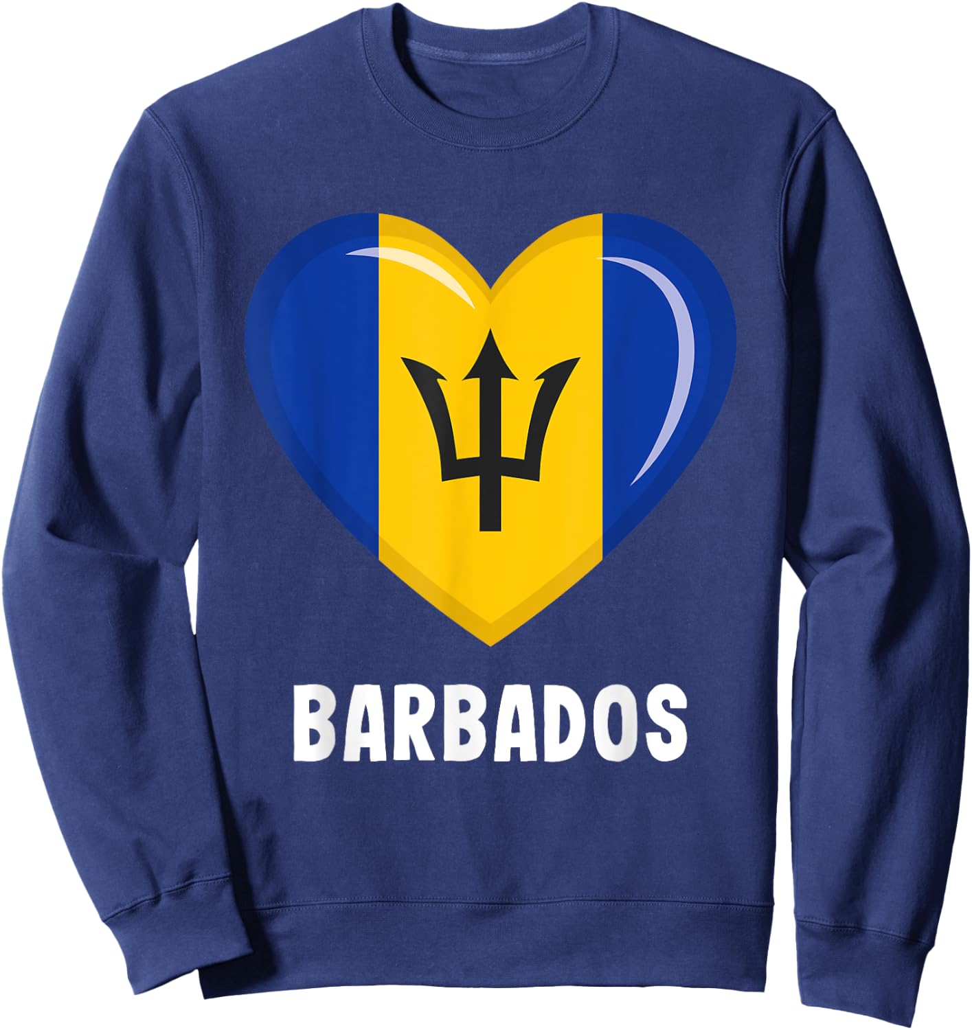 Barbados Flag Jersey | Barbadian Sweatshirt - Sweatshirt | Navy