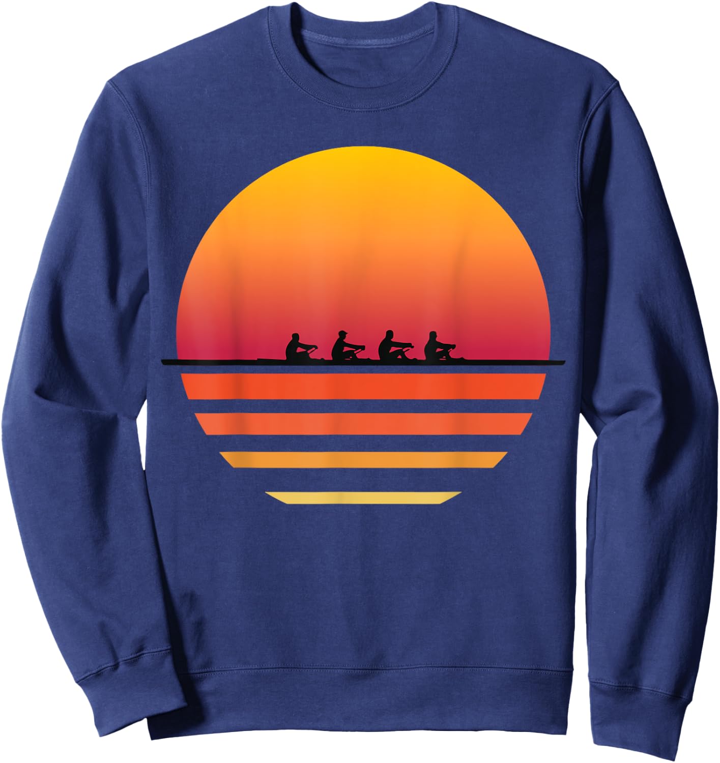 Rowing Team Sunset Lake | Cute Crew Sport Gift Sweatshirt - Sweatshirt | Navy