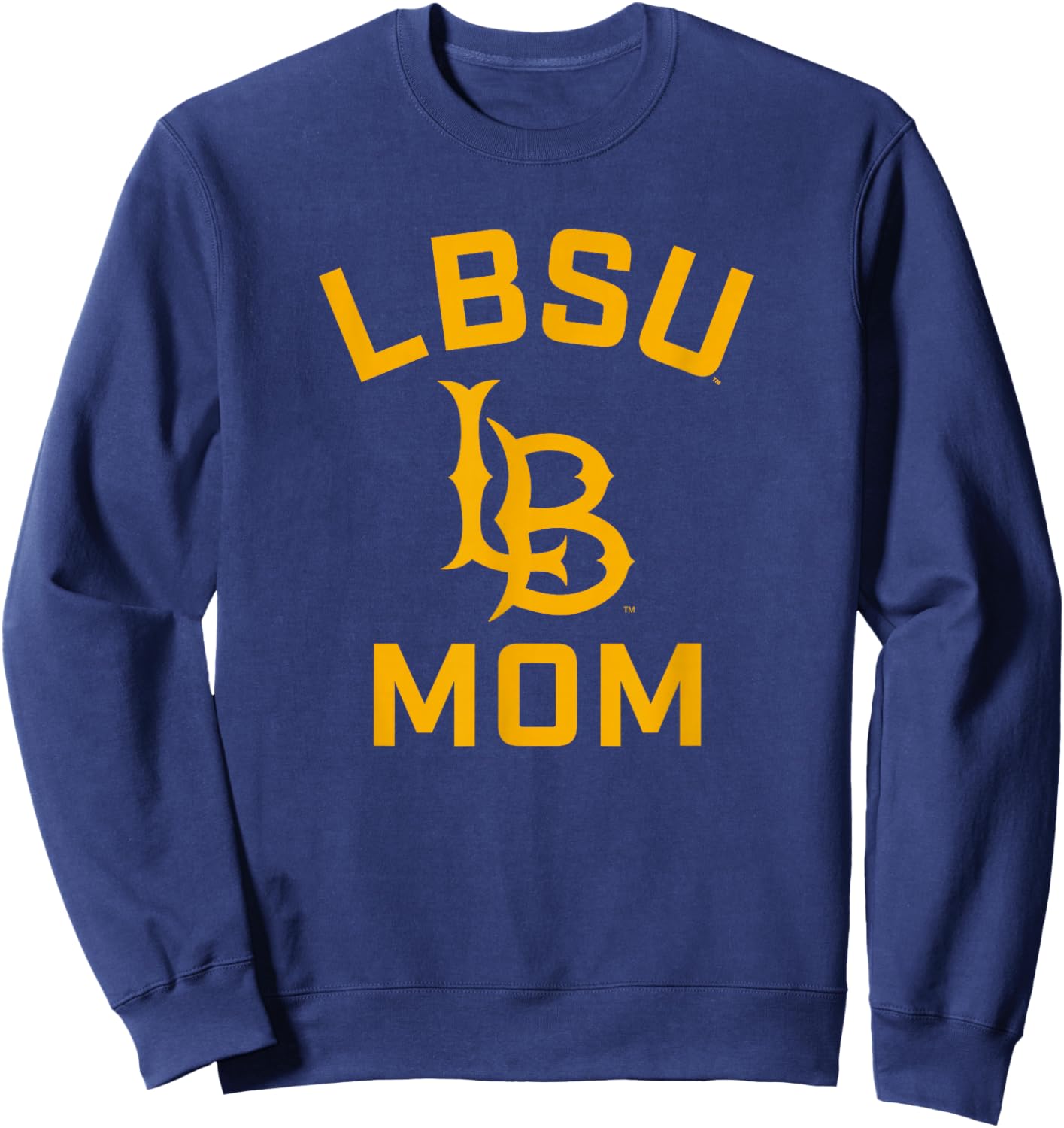 Cal State Long Beach CSULB Arched Mom Sweatshirt - Sweatshirt | Navy