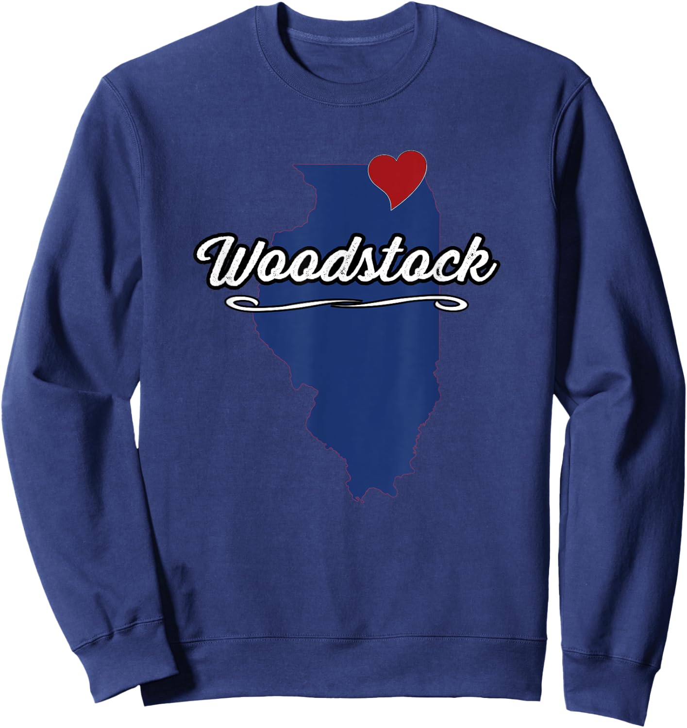 City of Woodstock Illinois | IL Town - Novelty Merch Gift Sweatshirt - Sweatshirt | Navy