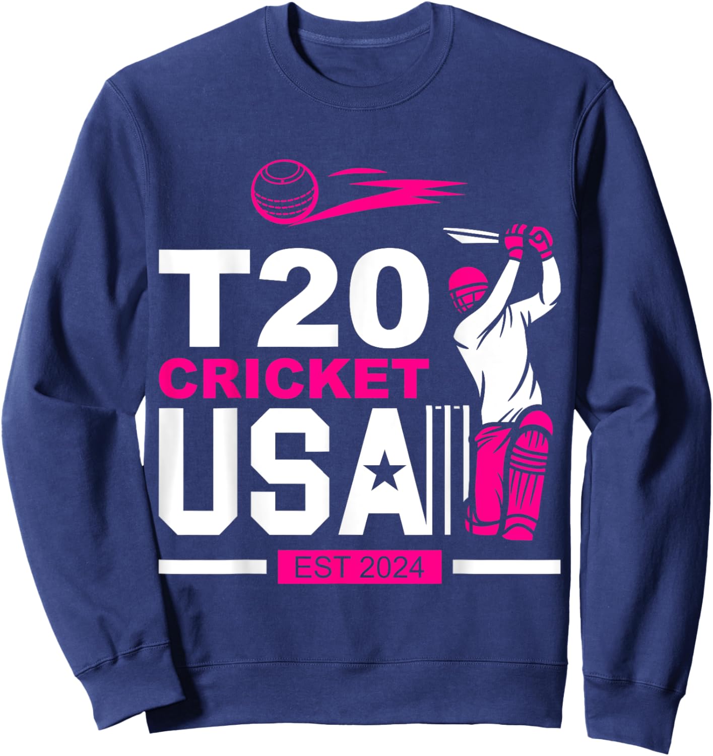 T20 Cricket 2024 USA Cricket Fans Sweatshirt - Sweatshirt | Navy