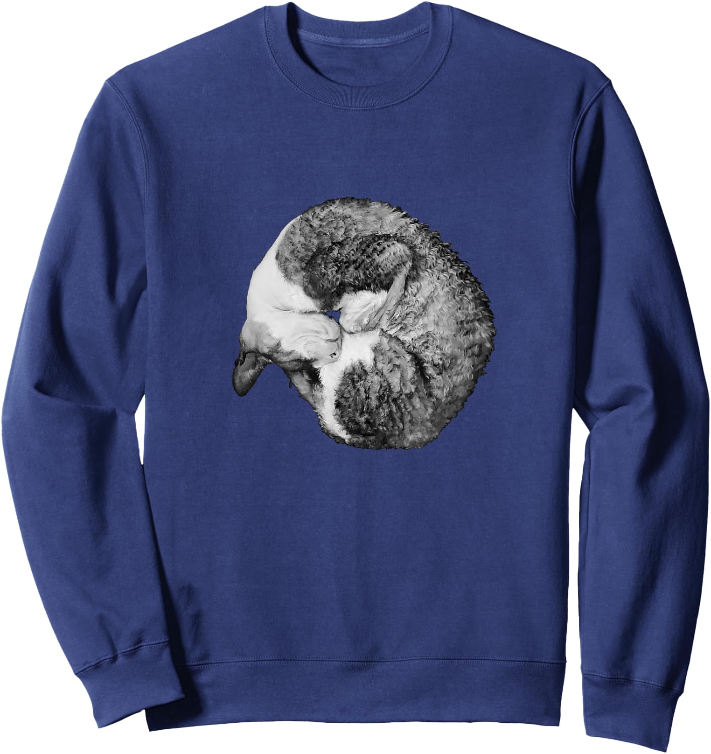 Adorable Wrap Around Cat Cornish Rex Men Women Kids Sweatshirt - Sweatshirt | Navy