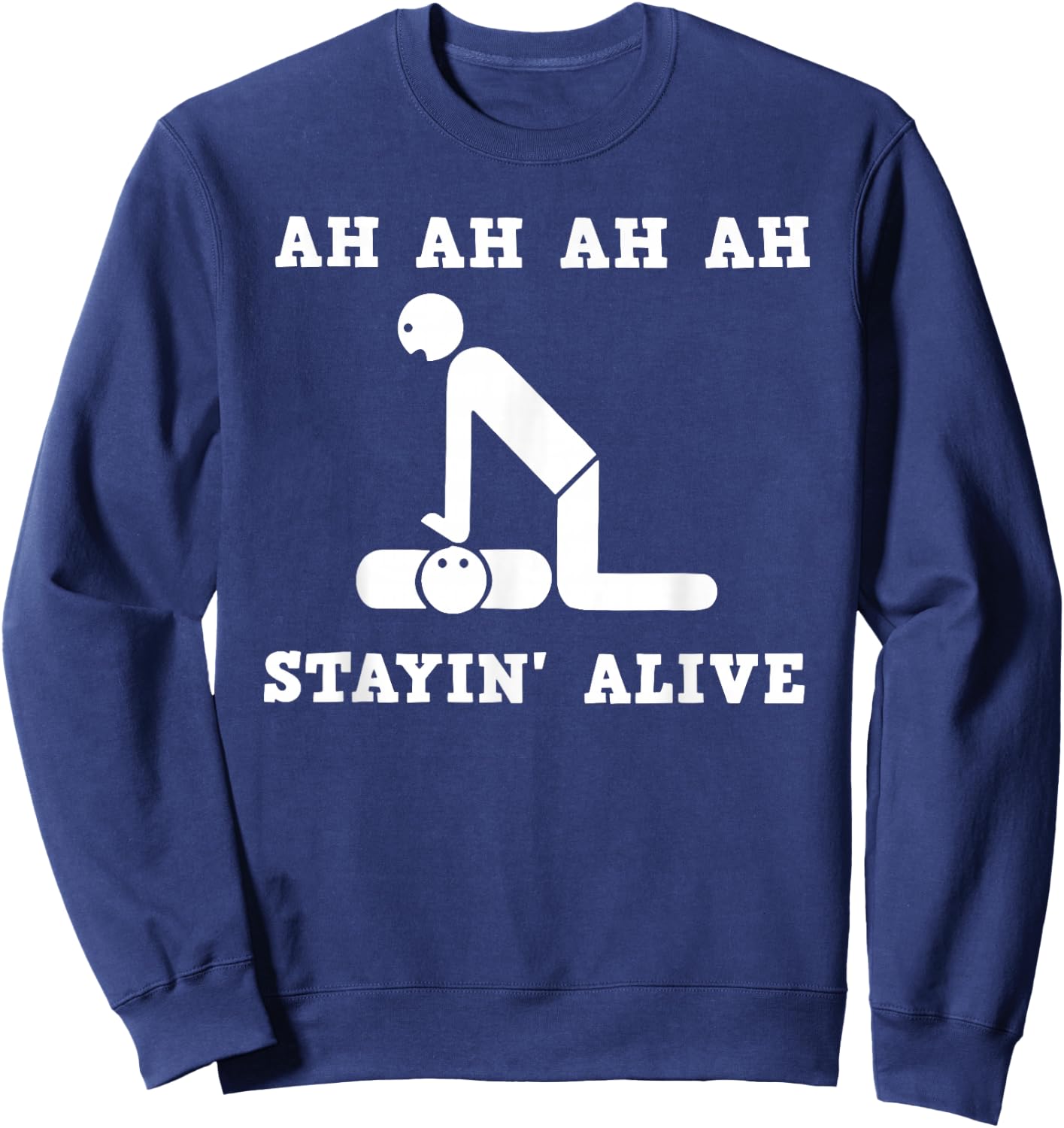 Ah Stayin' Alive Sweatshirt - Sweatshirt | Navy
