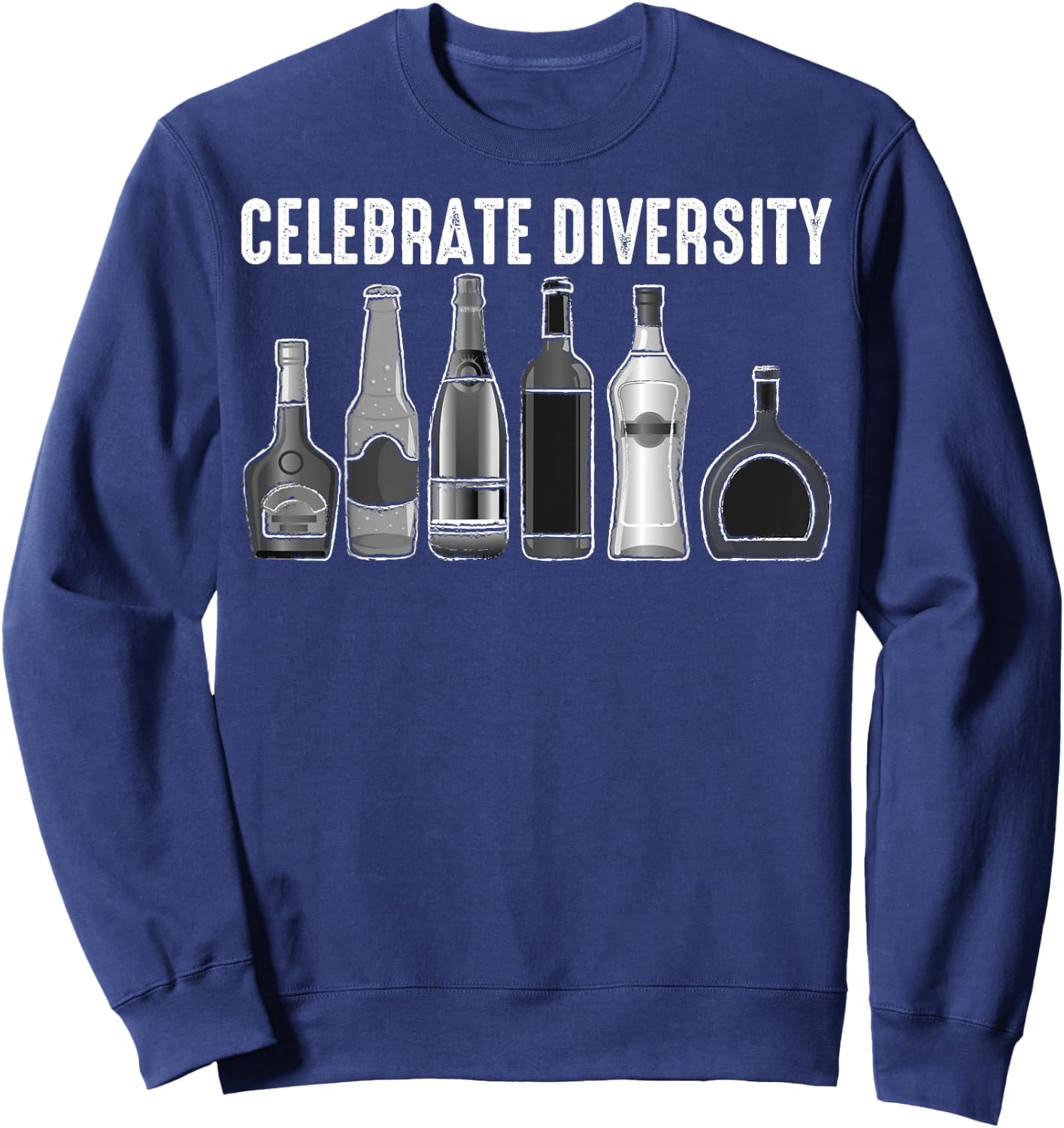 Funny Celebrate Diversity Beer Drinking Gift Women Sweatshirt - Sweatshirt | Navy