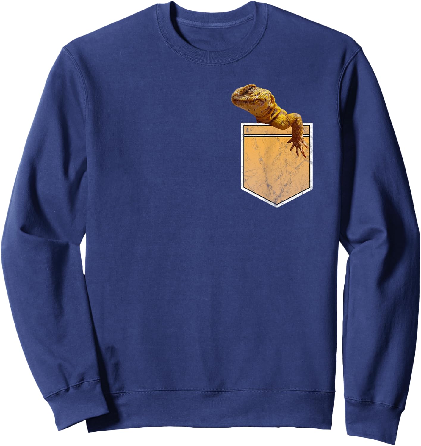 Funny Uromastyx Agame In Pocket Sweatshirt - Sweatshirt | Navy