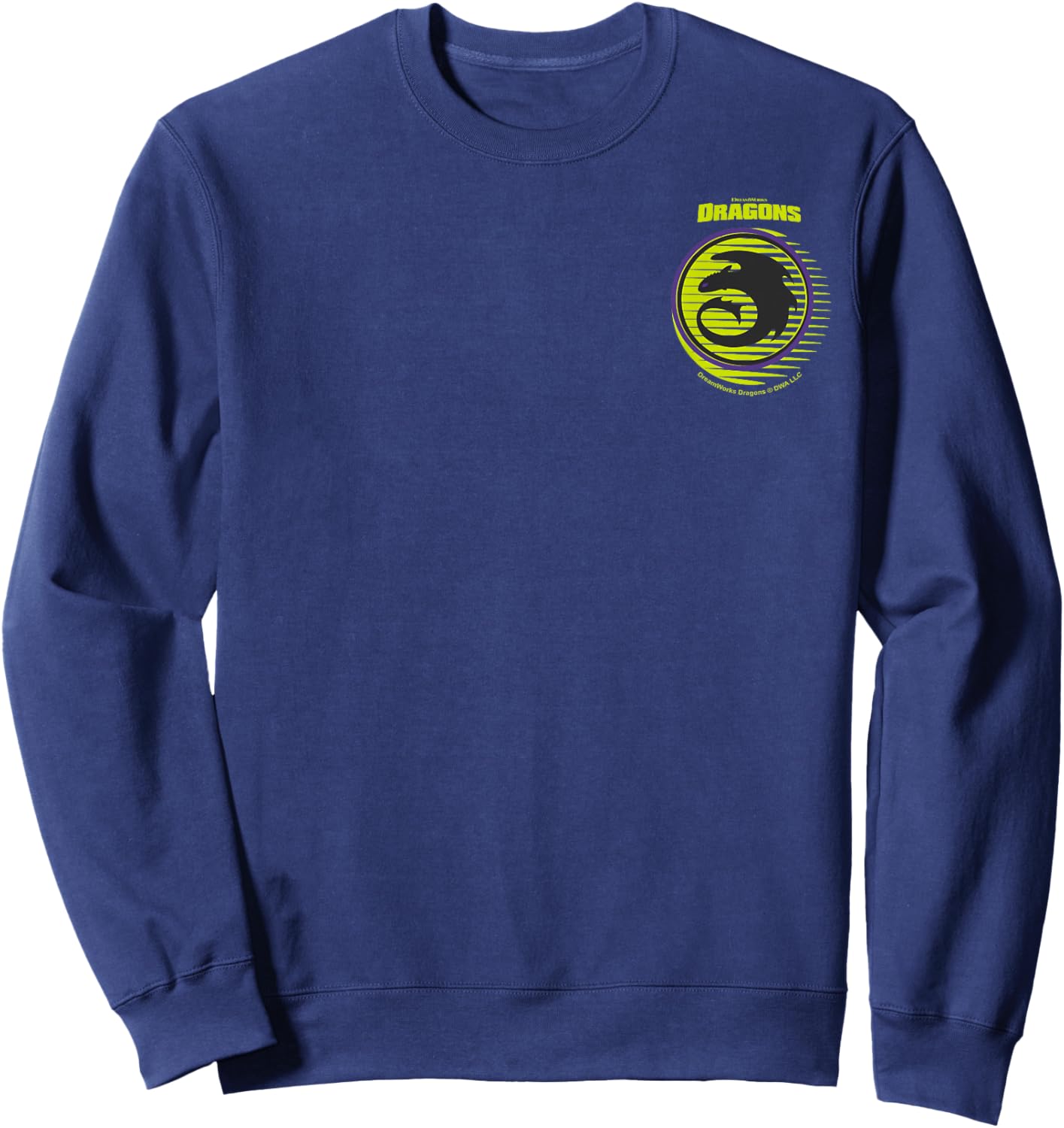 How to Train Your Dragon Night Fury Silhouette Pocket Logo Sweatshirt - Sweatshirt | Navy