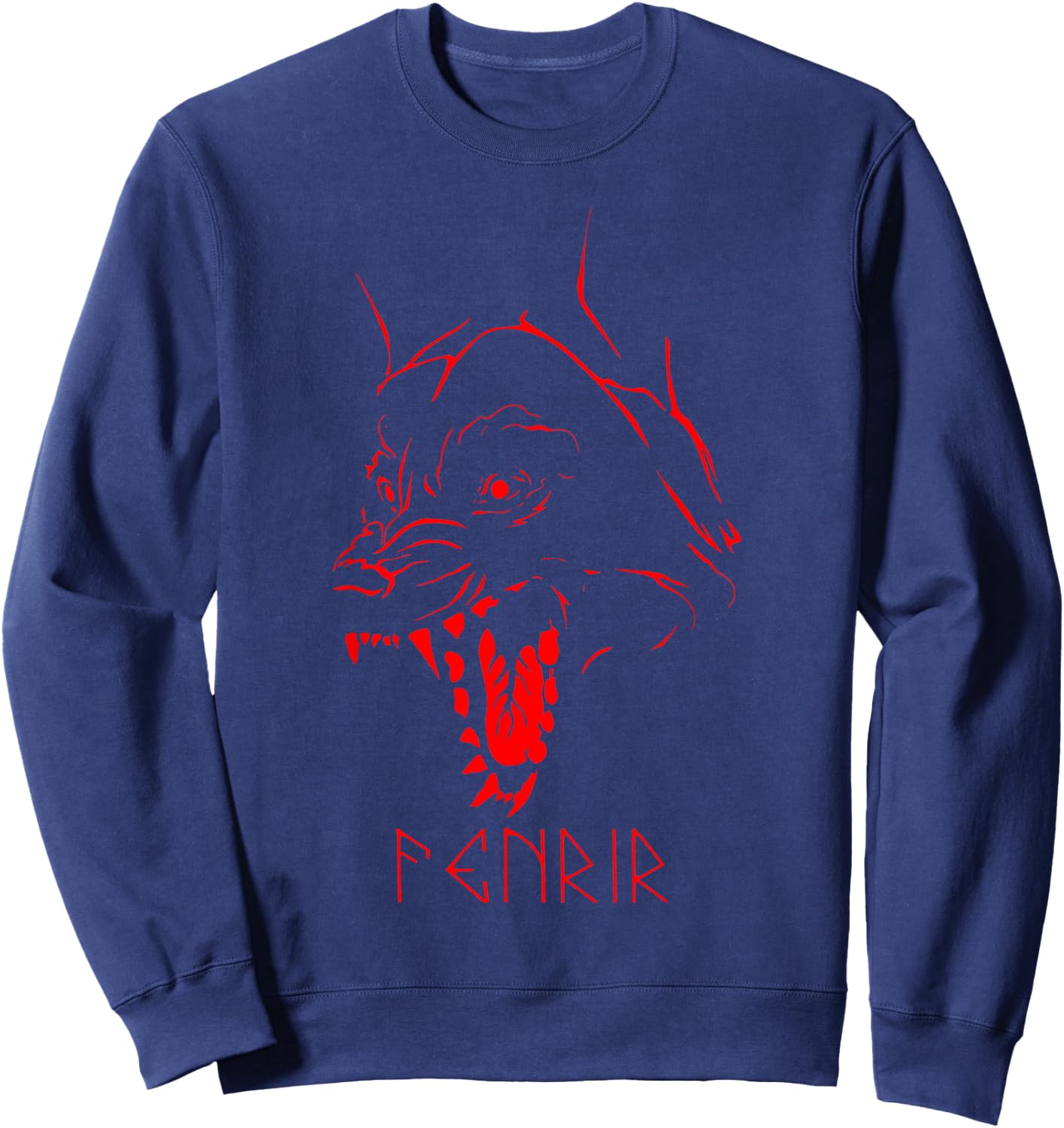 Fenrir Wolf Of Odin Old Norse Mythology Viking Celtic Fenris Sweatshirt - Sweatshirt | Navy