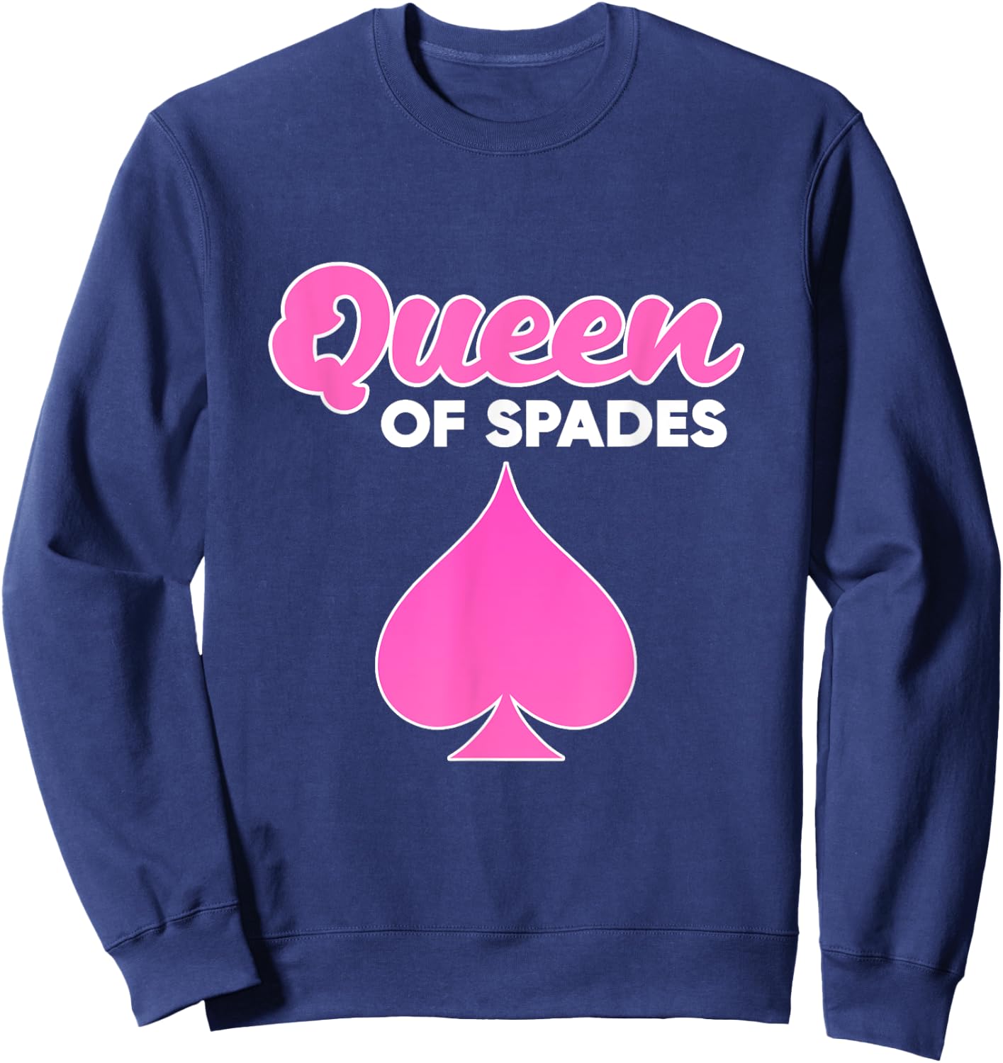 Spades Card Game Queen Spades Sweatshirt - Sweatshirt | Navy
