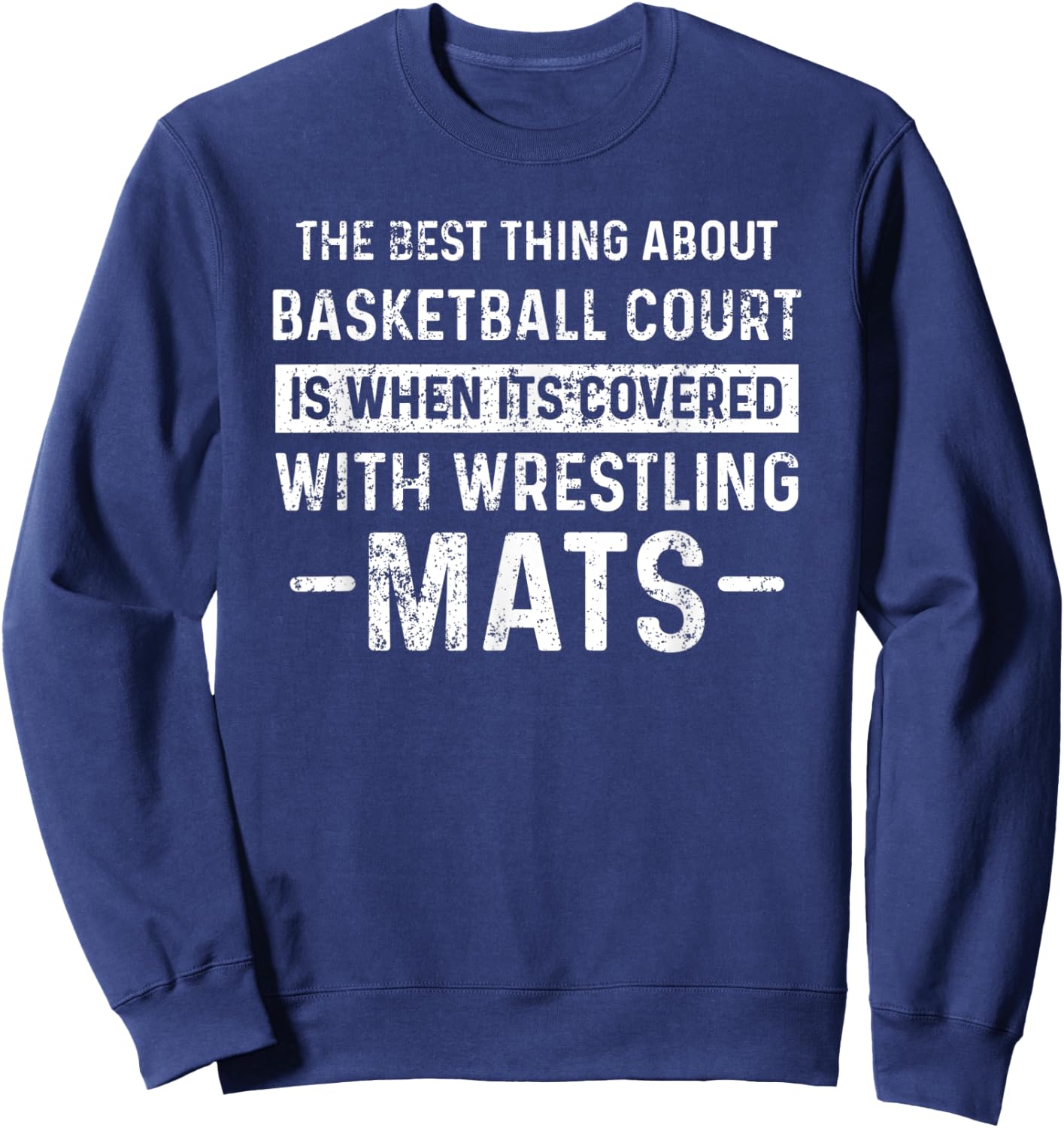 Wrestling Wrestler Wrestle Vintage Sweatshirt - Sweatshirt | Navy