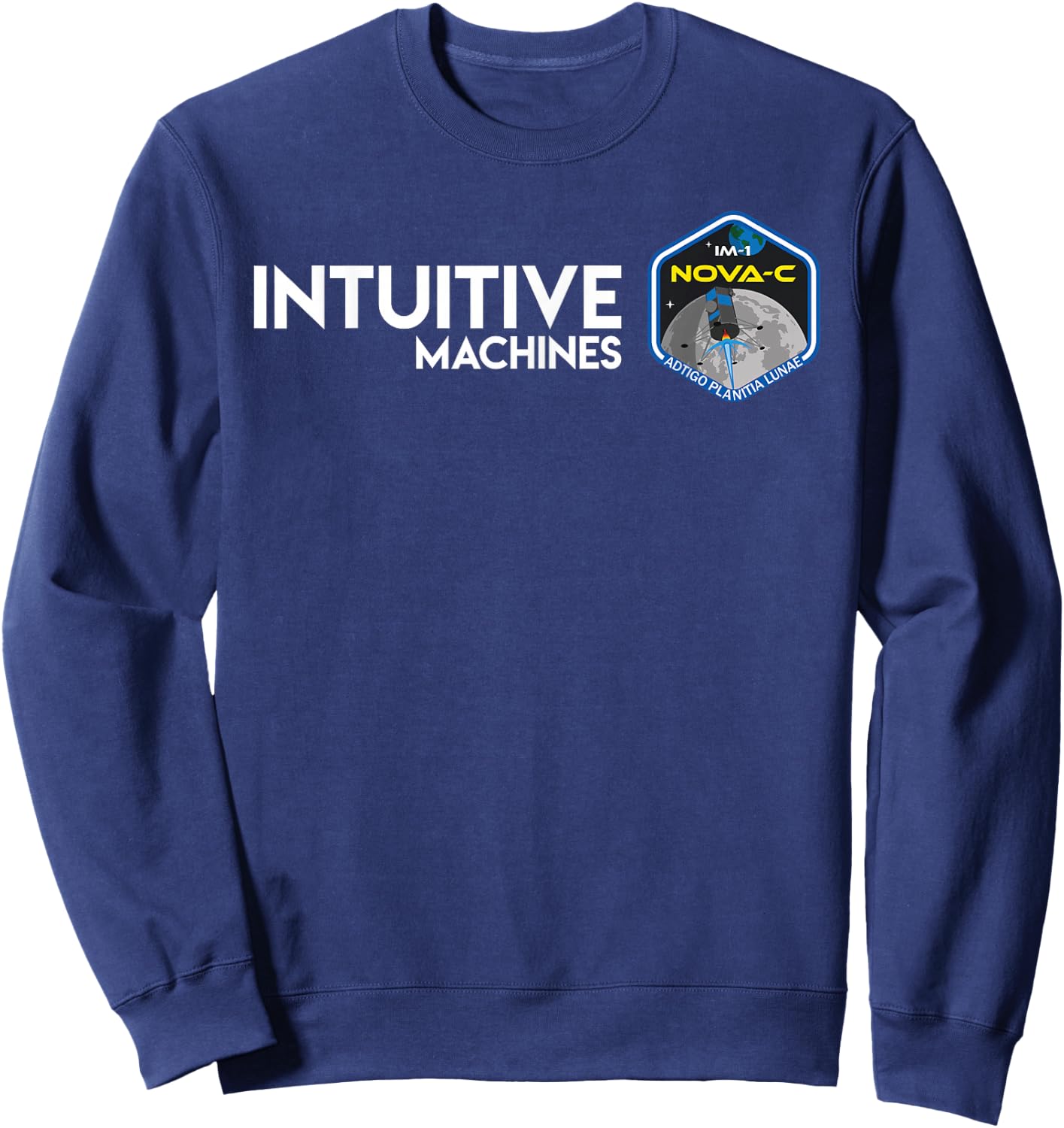 IM-1 Mission "Glitch" Artwork Sweatshirt - Sweatshirt | Navy