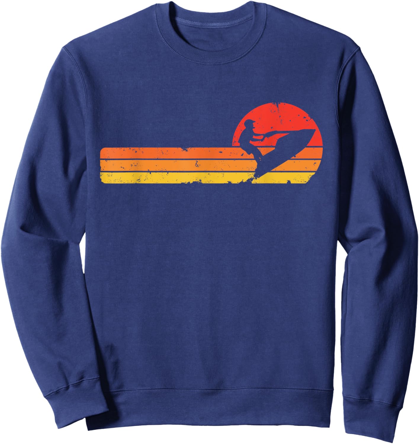 Vintage Standup sunset JetSki rider Sweatshirt - Sweatshirt | Navy