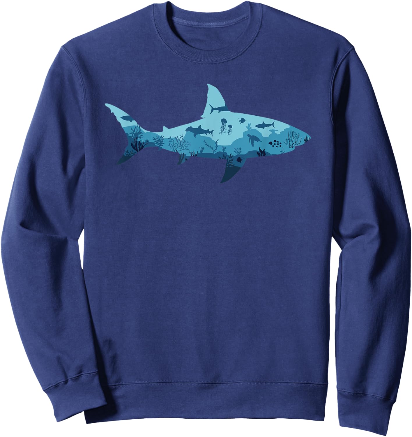 Shark Lover Ocean Animal Marine Biology Sweatshirt - Sweatshirt | Navy