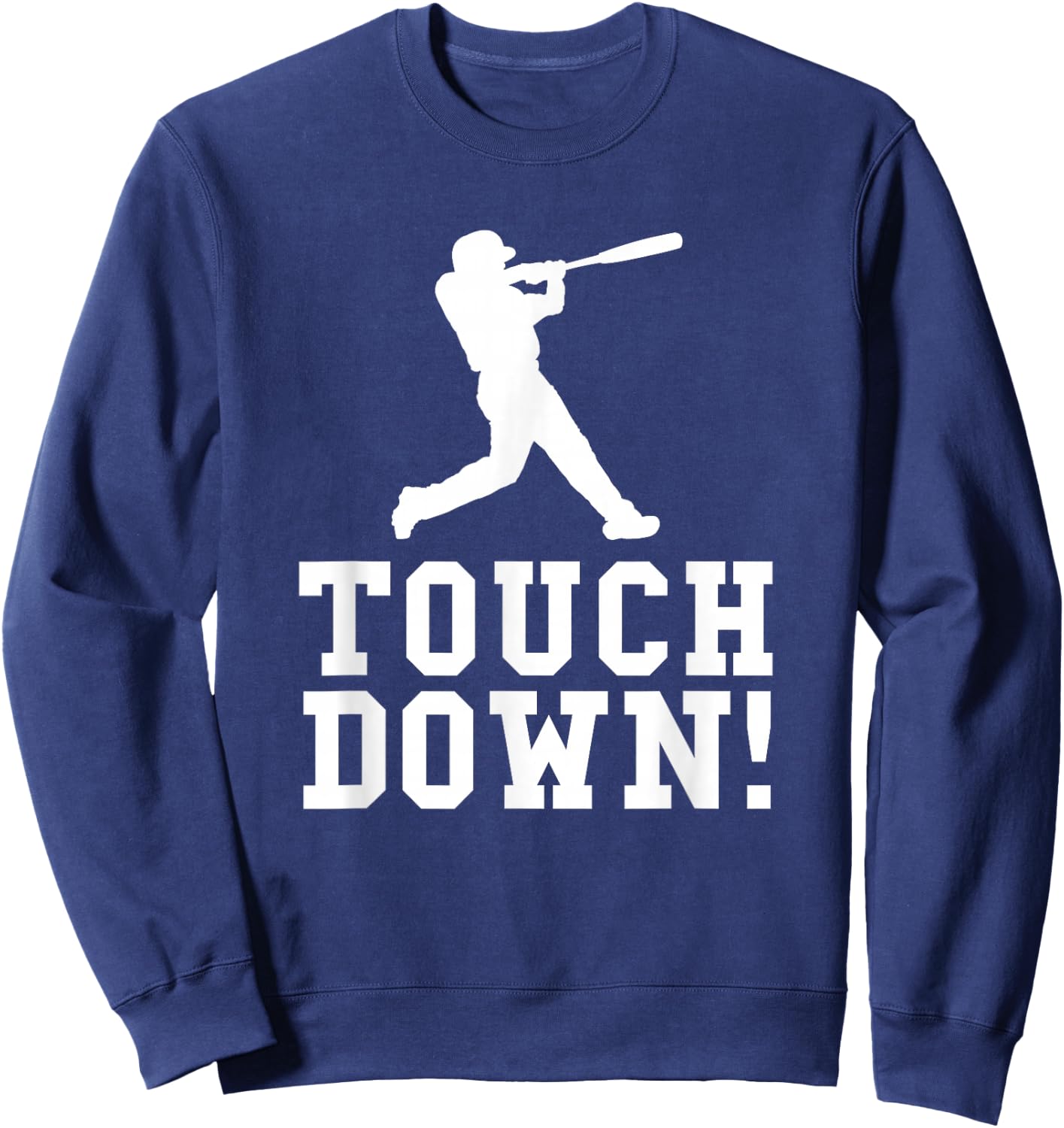 Funny Touchdown Baseball Football Sports Gift Sweatshirt - Sweatshirt | Navy