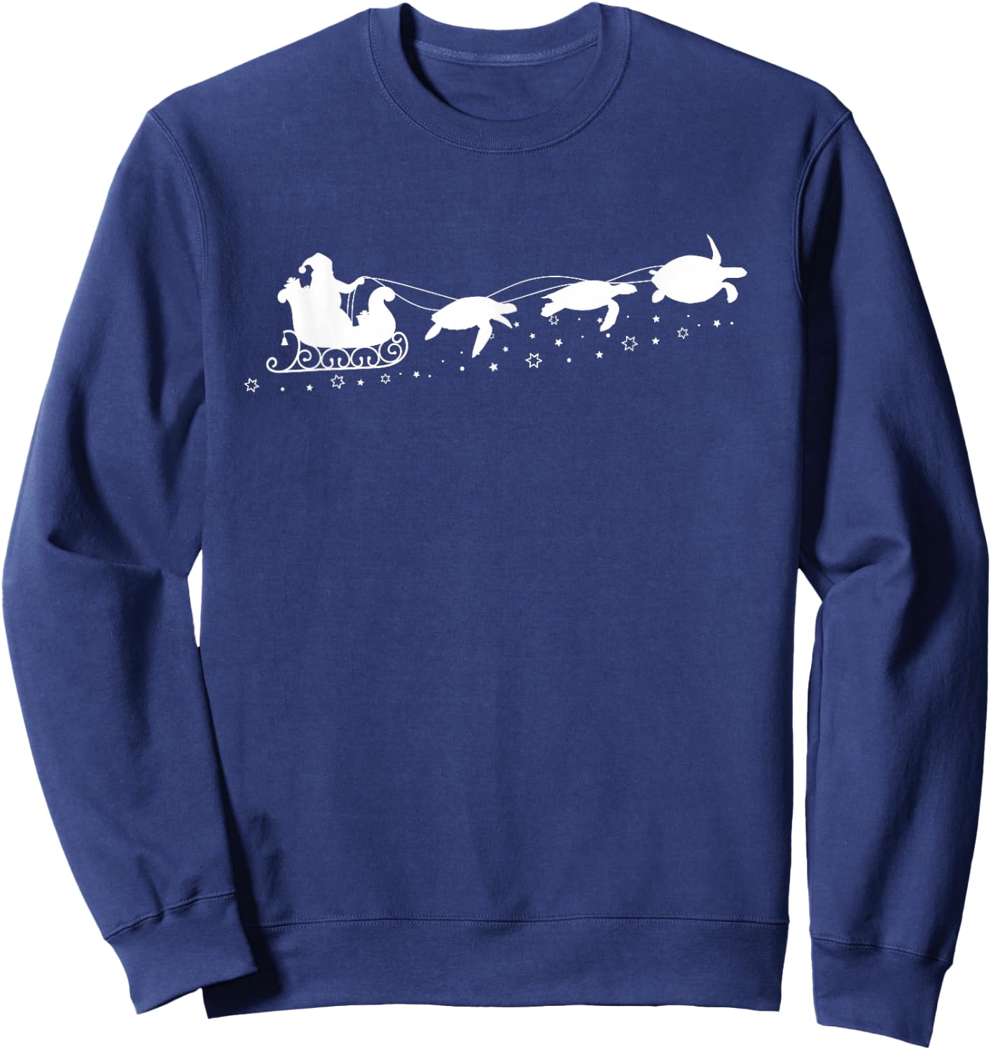 Santa Sleigh Sea Turtles Christmas Sea Turtle Lovers Sweatshirt - Sweatshirt | Navy