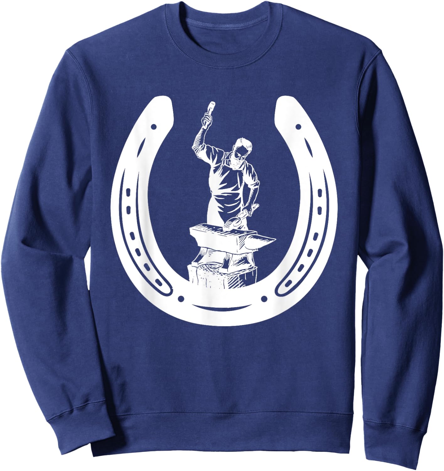 Farrier Horse Shoe Blacksmith Horse Lover Cowboy Cowgirl Sweatshirt - Sweatshirt | Navy