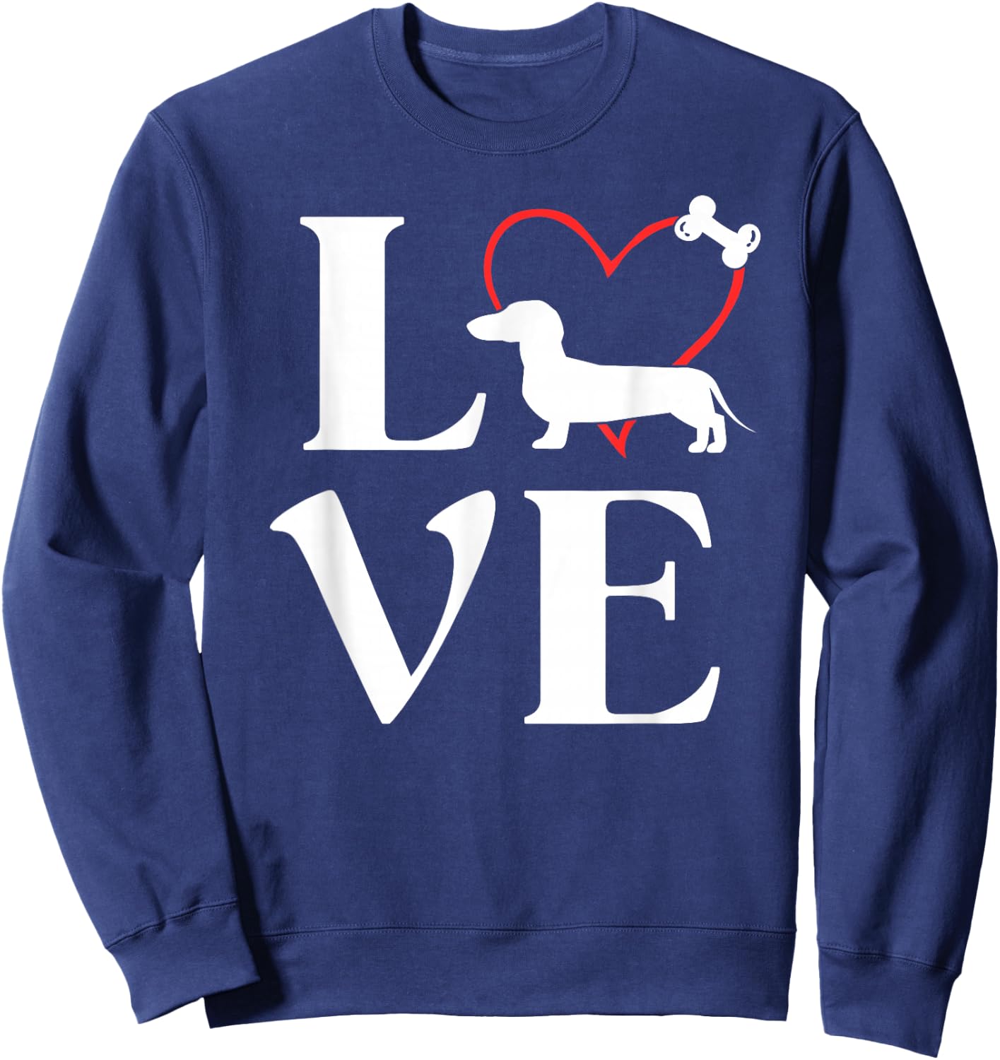 Dachshund Gifts Love Dogs Dog Mama Sweatshirt - Sweatshirt | Navy