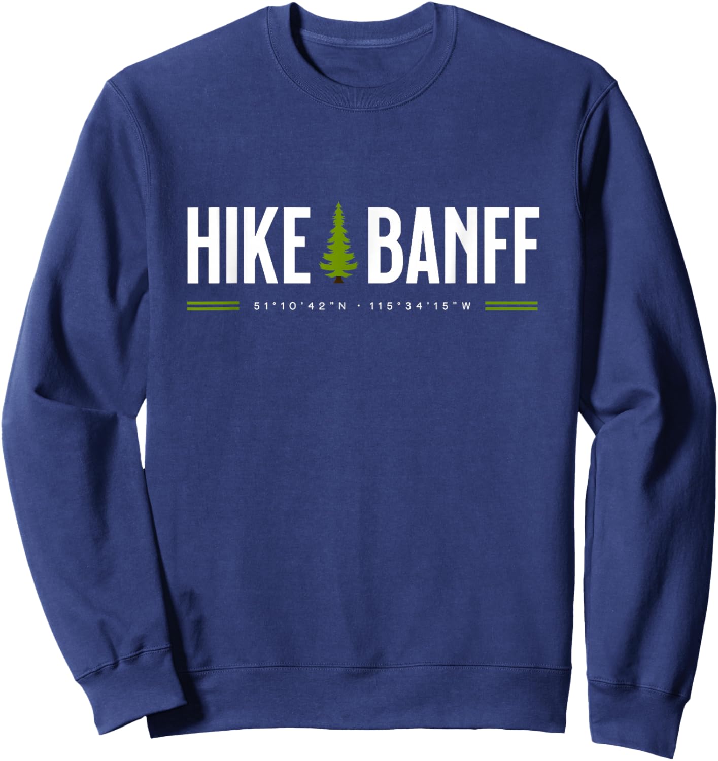 Banff Alberta Canada Hike Tree Graphic Sweatshirt - Sweatshirt | Navy