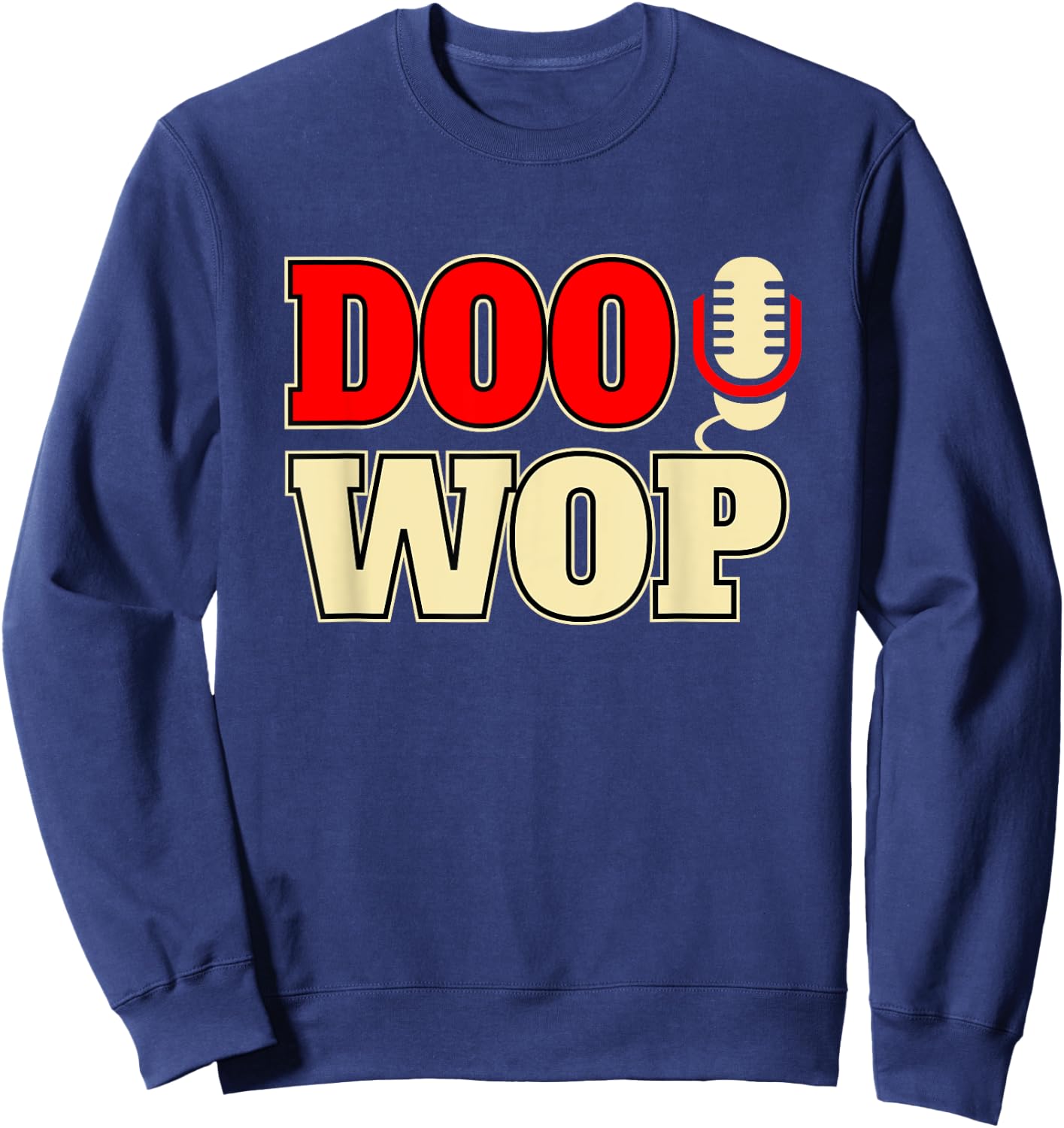 Doo Wop Shirt 50s Sock Hop Men Women Rockabilly Fifties Sweatshirt - Sweatshirt | Navy