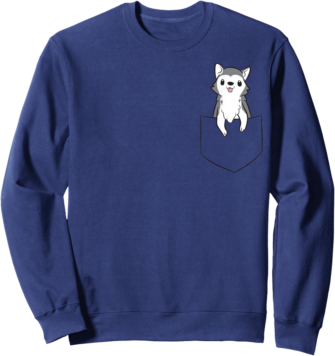 Wolf in Bag Cute Wolf Love Wolves Sweatshirt - Sweatshirt | Navy