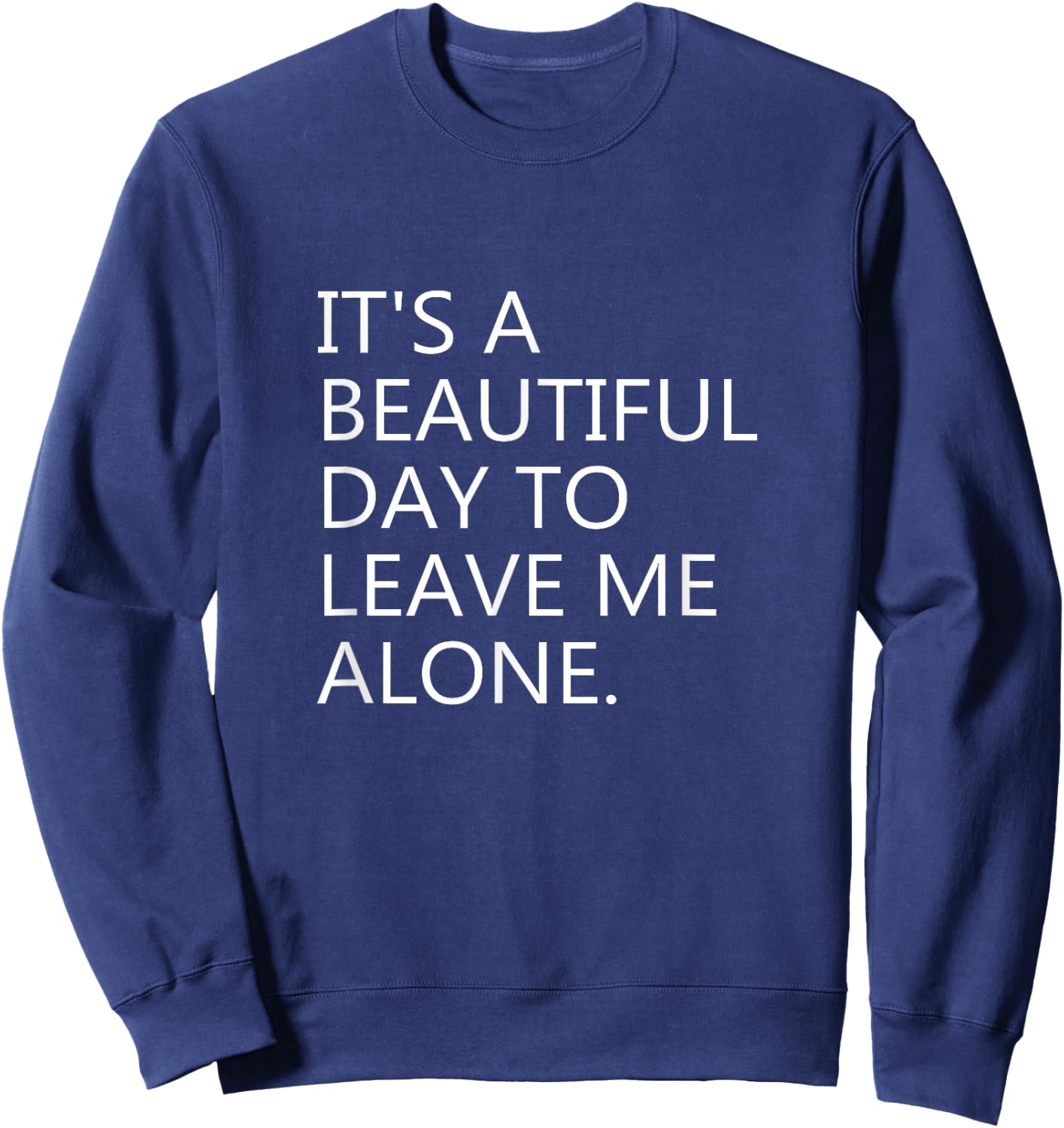 It's a Beautiful Day to Leave Me Alone Sweatshirt - Sweatshirt | Navy