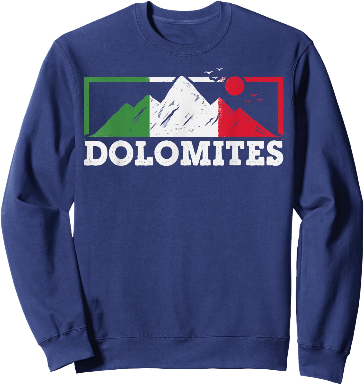 Dolomites Italian Flag Sweatshirt - Sweatshirt | Navy