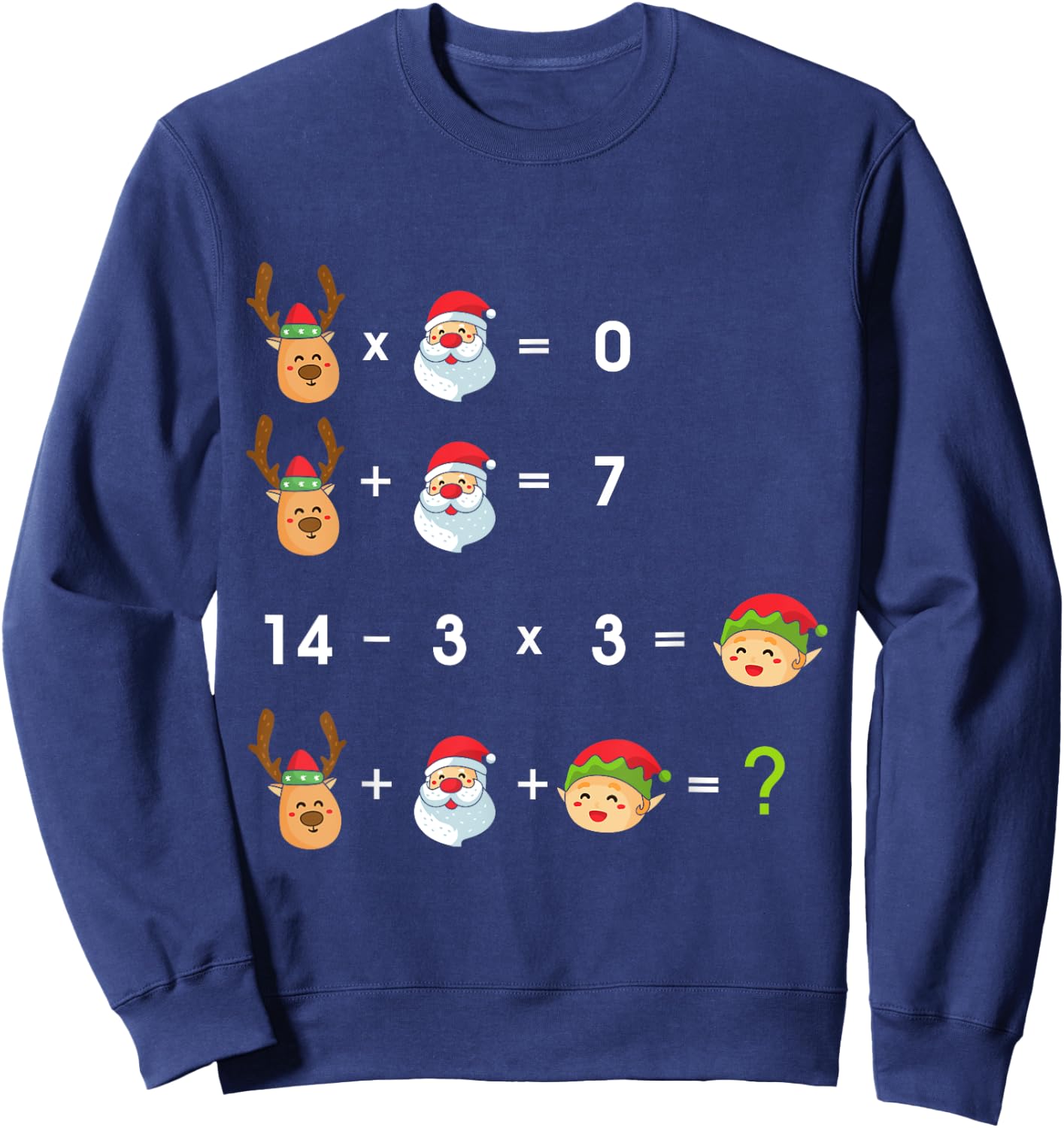 Order of Operations Quiz Funny Math Teacher Christmas Gift Sweatshirt - Sweatshirt | Navy