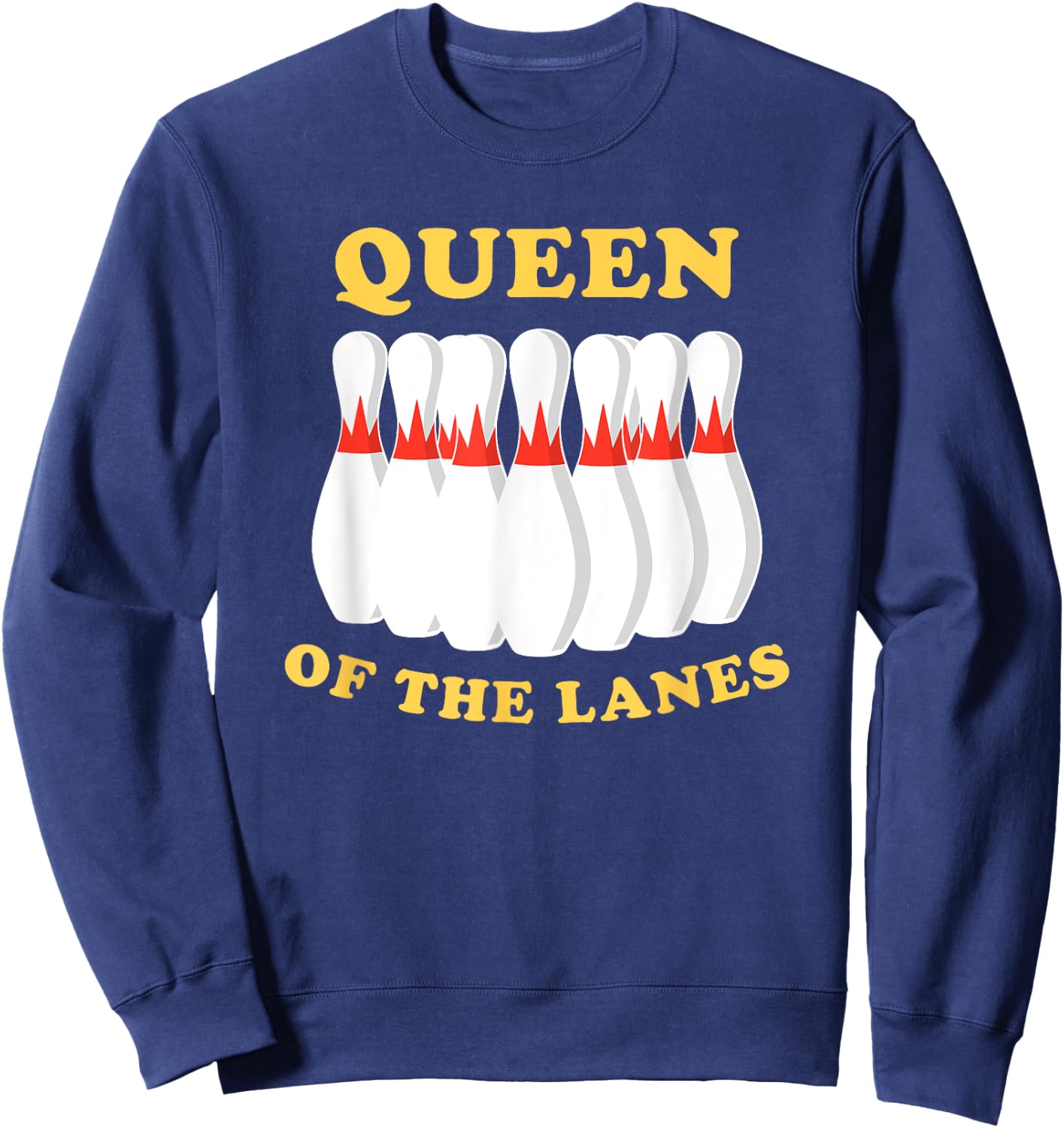 Bowling Queen Of The Lanes Girls or Sweatshirt - Sweatshirt | Navy