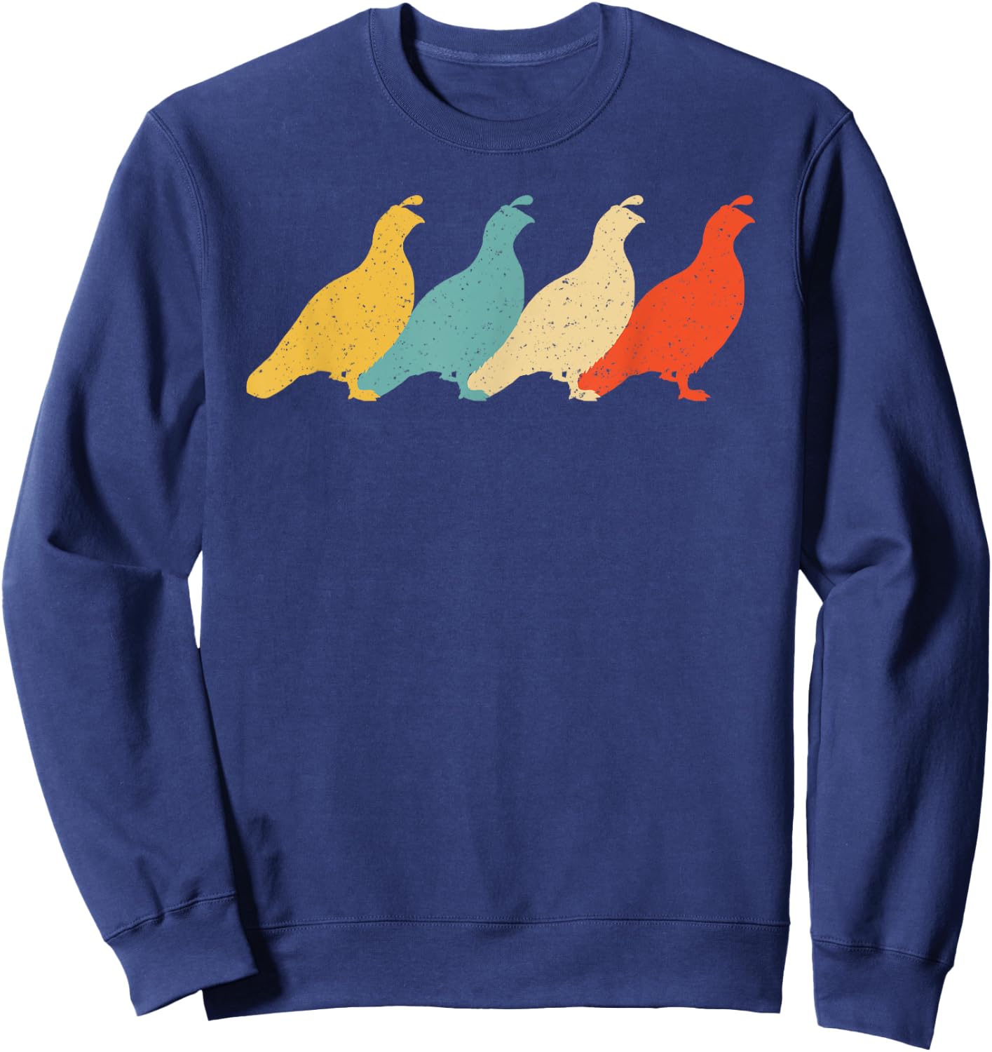 Partridge Vintage Retro Bird Quail Grouse Lover 60s 70s Gift Sweatshirt - Sweatshirt | Navy