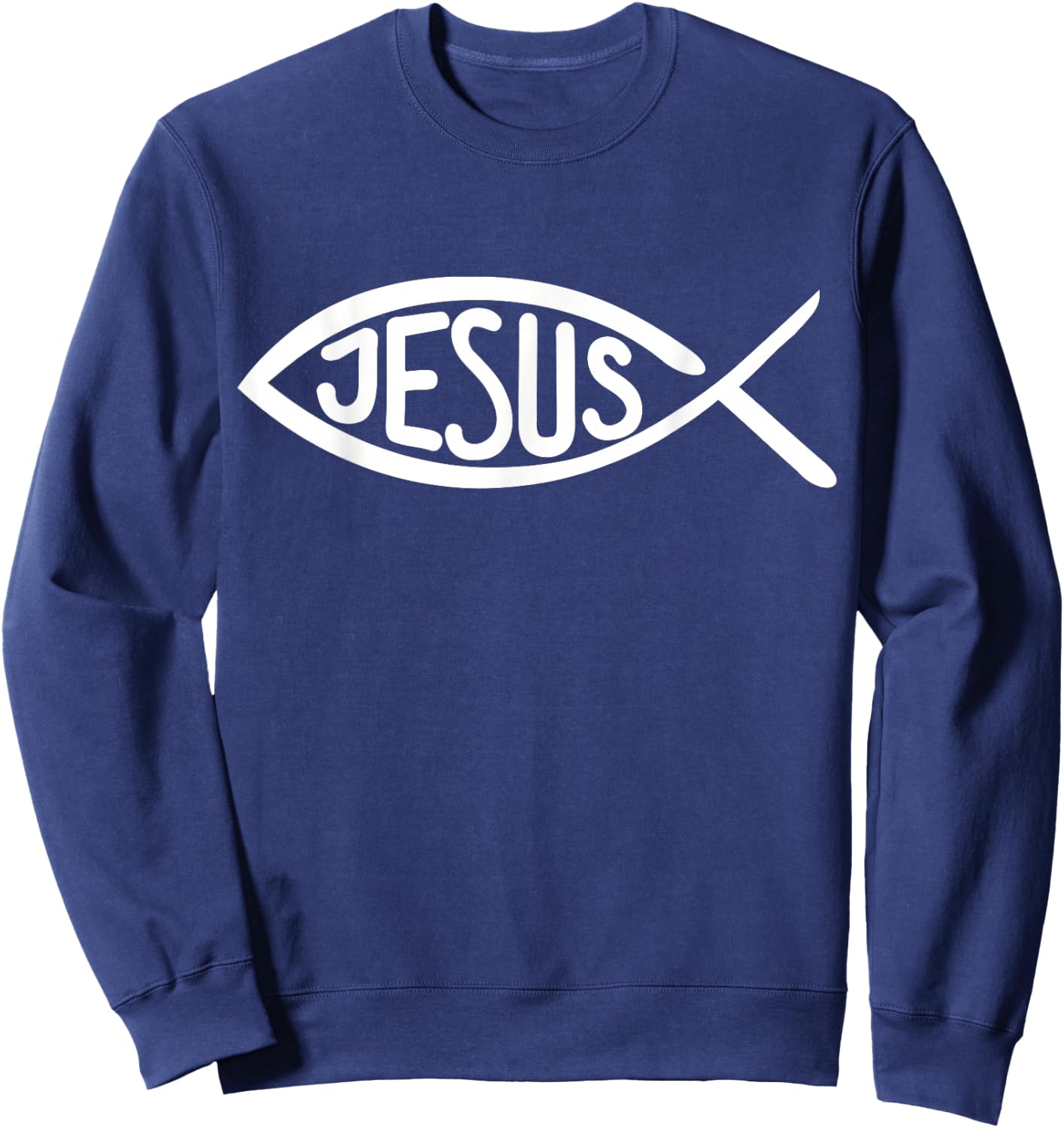 Jesus Fish Sweatshirt - Sweatshirt | Navy