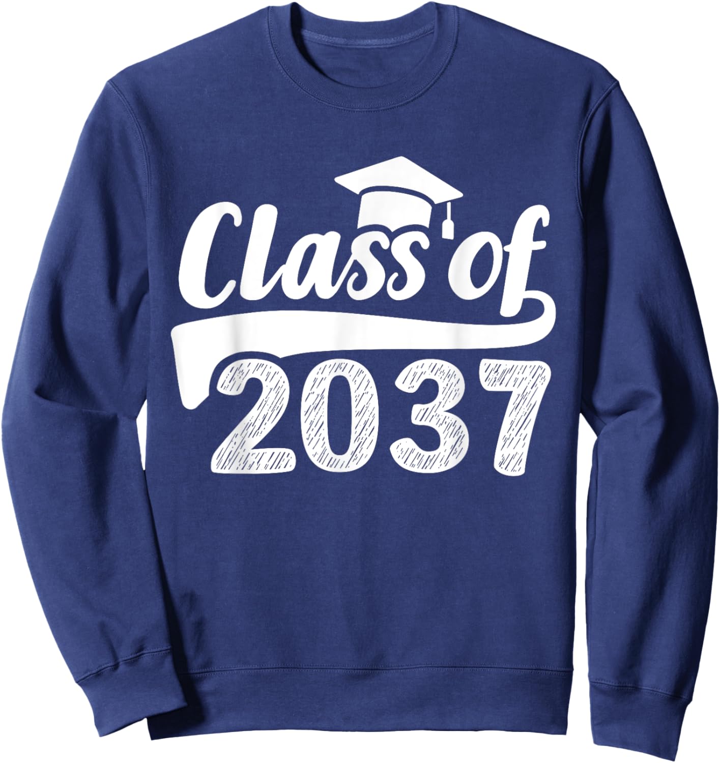 Grow with me class of 2037 graduation preschool Sweatshirt - Sweatshirt | Navy