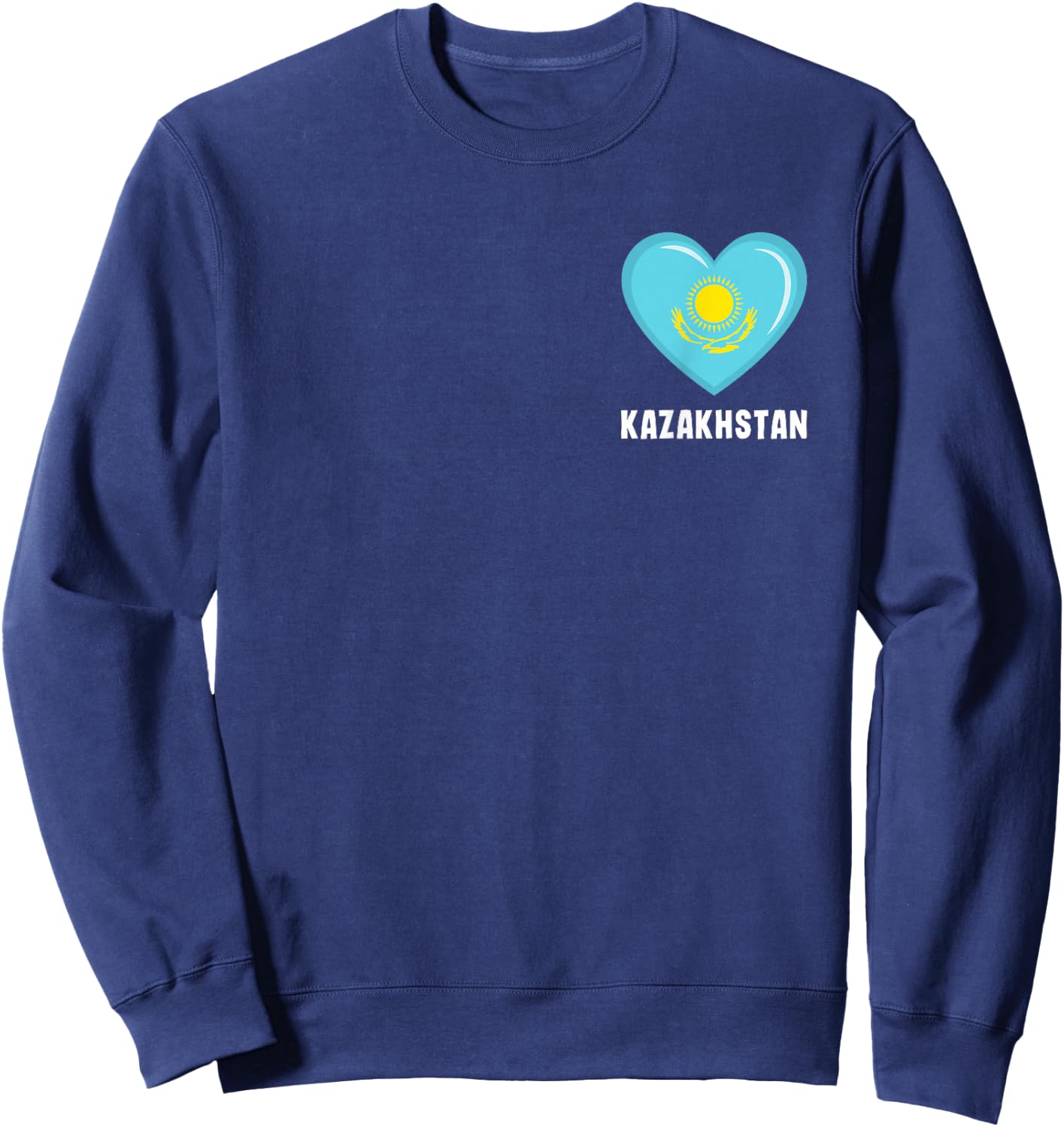 Kazakhstan Flag Shirt | Kazakhstani Sweatshirt - Sweatshirt | Navy