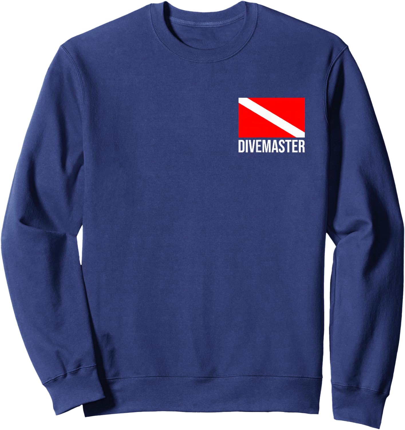 Scuba Flag Diver Down Flag Divemaster Sweatshirt - Sweatshirt | Navy