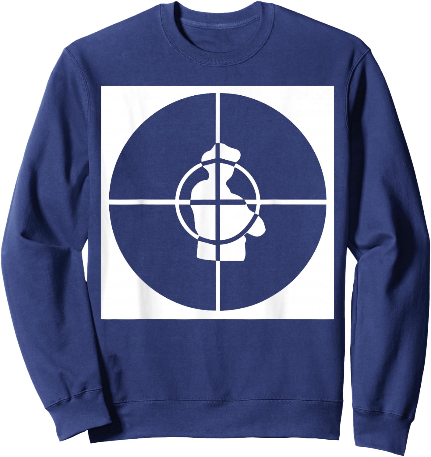 Public Enemy Big Target Logo Sweatshirt - Sweatshirt | Navy