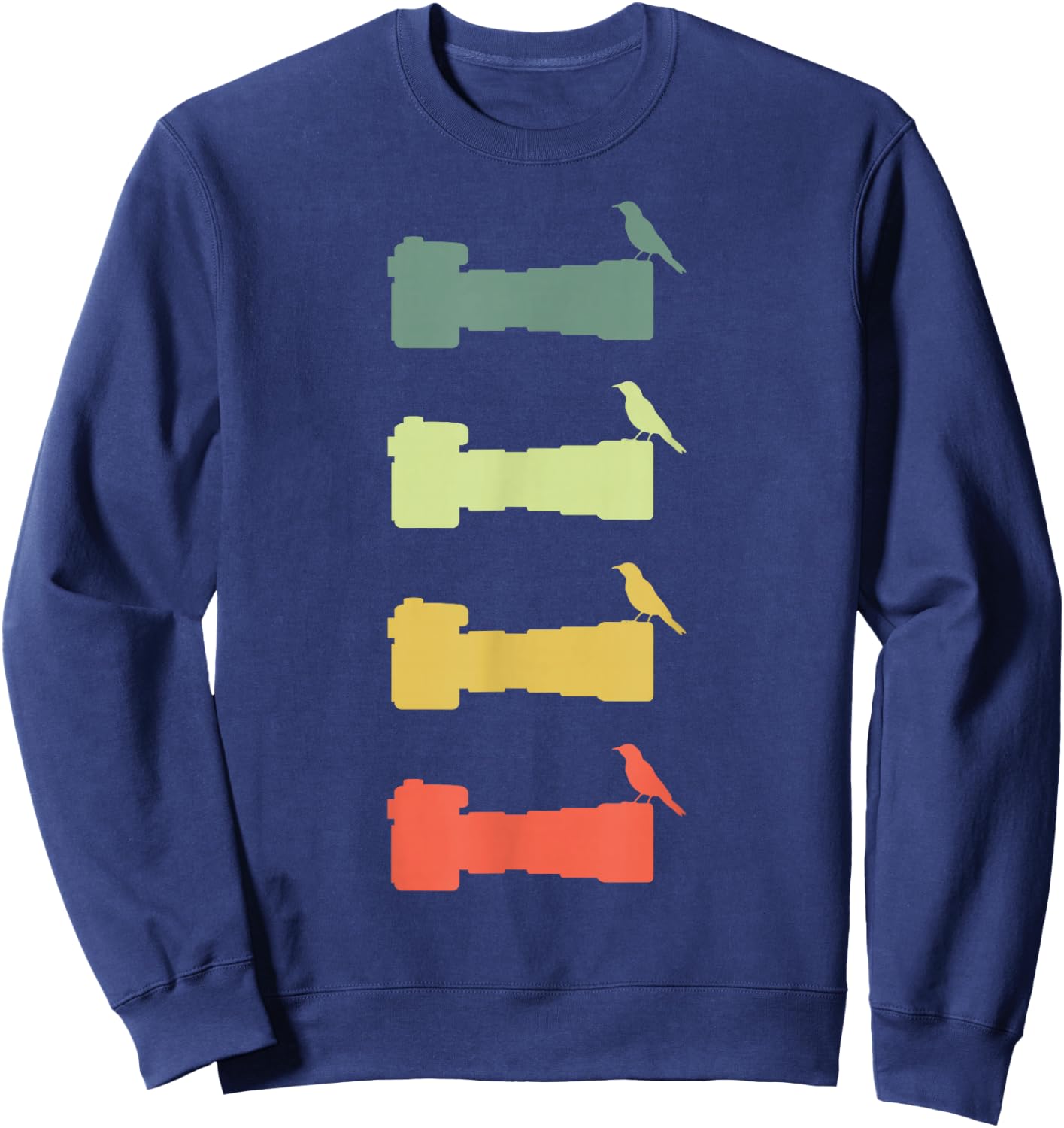Retro Style Vintage Bird Photographer Sweatshirt - Sweatshirt | Navy