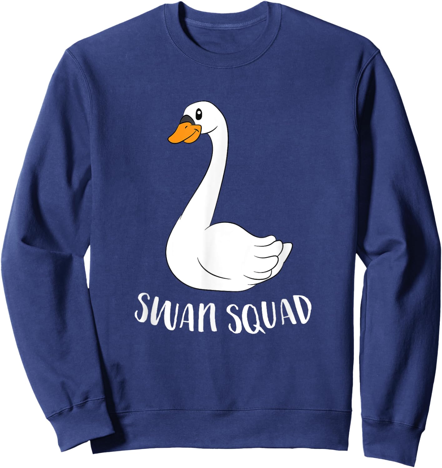 Cute Swan Squad Funny Team Swans Sweatshirt - Sweatshirt | Navy